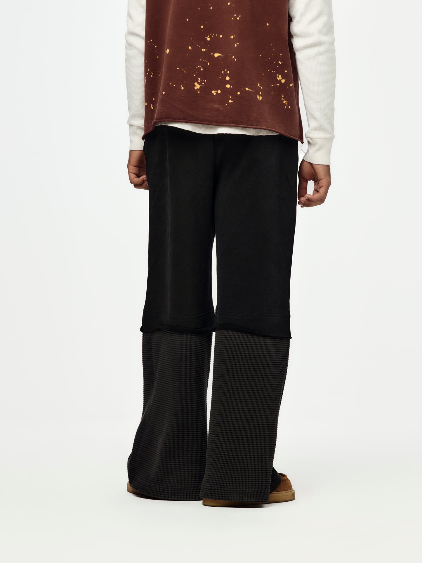 Double Layer Studded Sweatpant (Black)