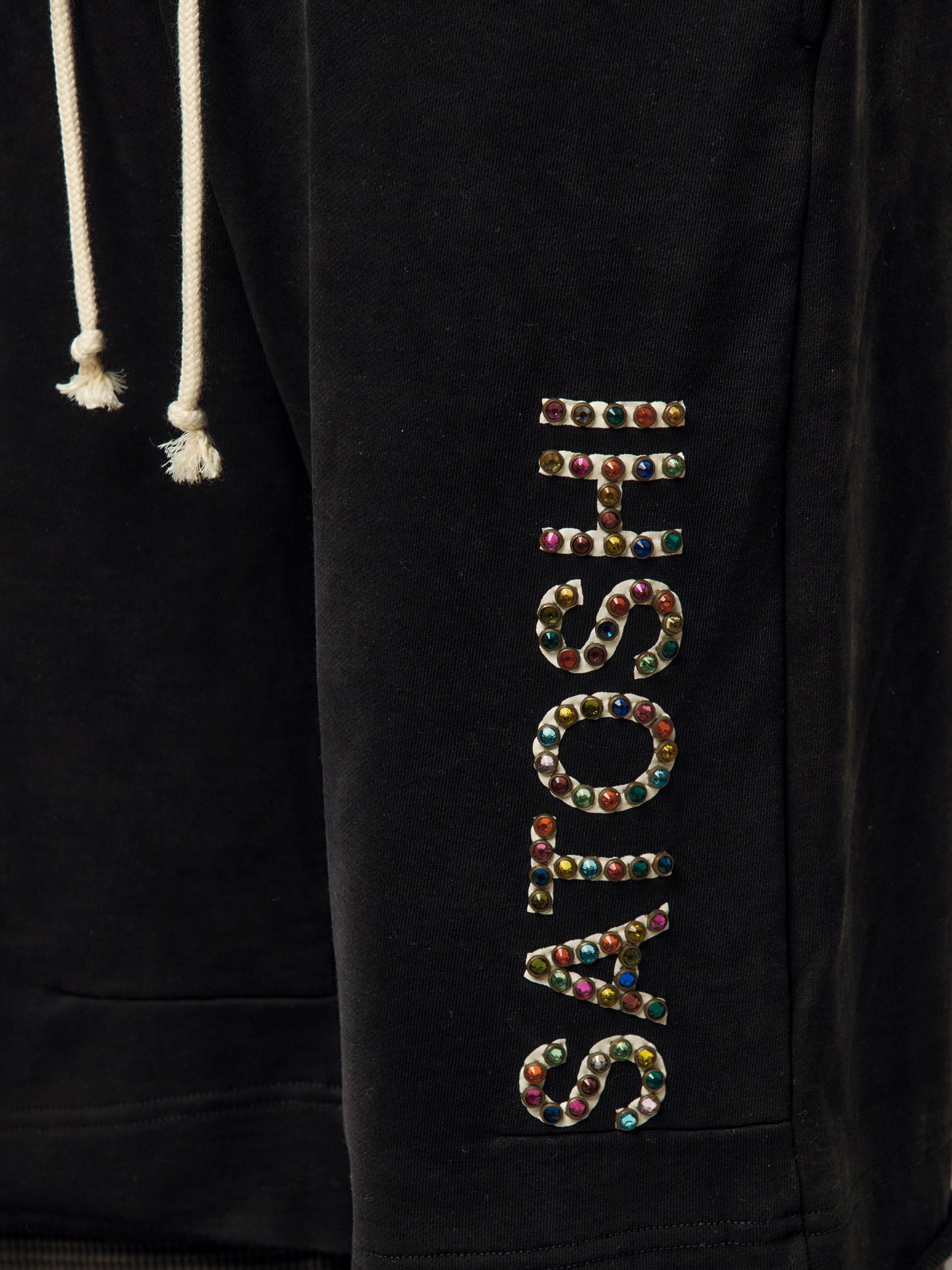 Double Layer Studded Sweatpant (Black)