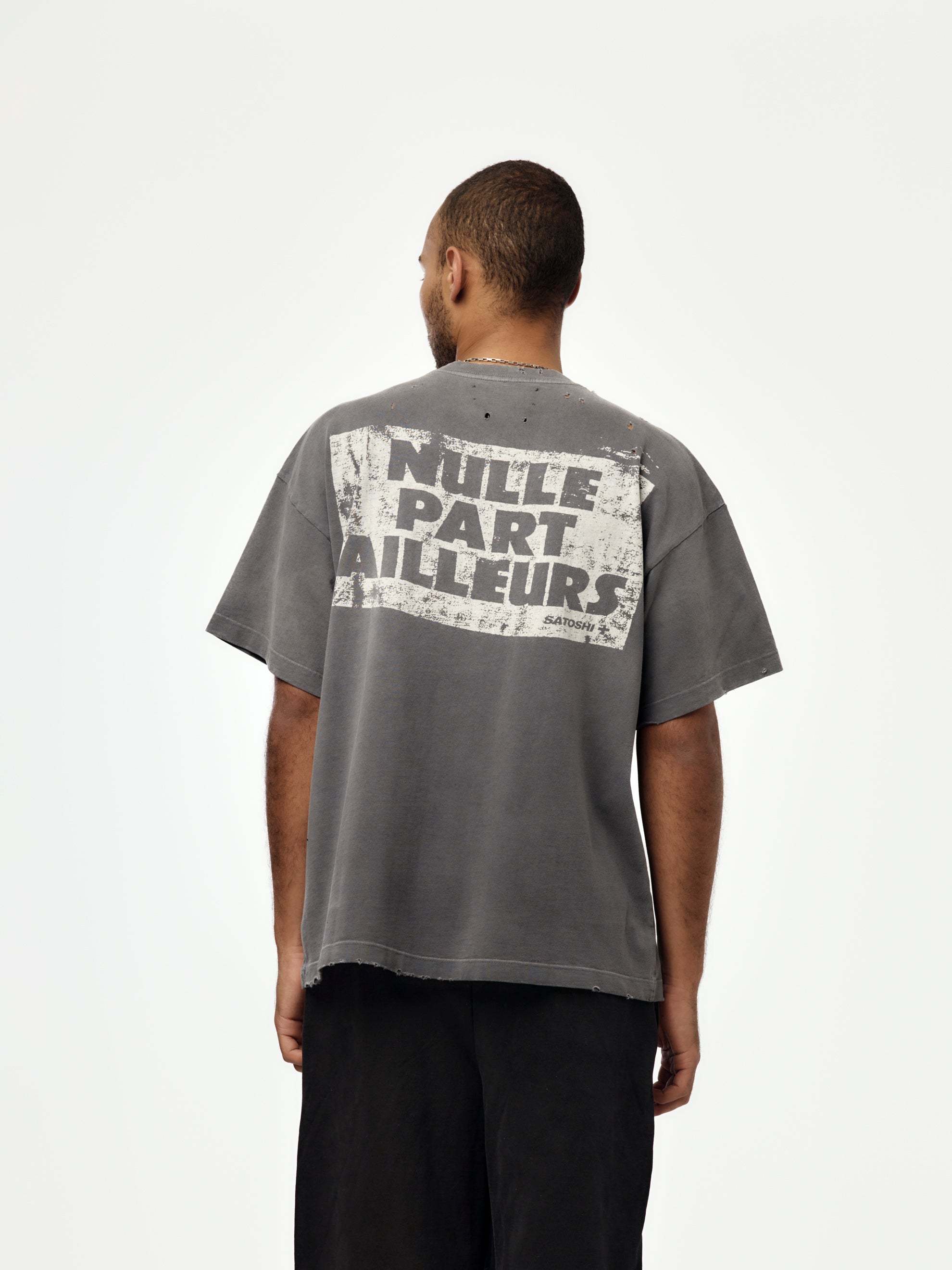 Satoshi Nakamoto Everywhere & Nowhere Tee (Washed Black) - UNION