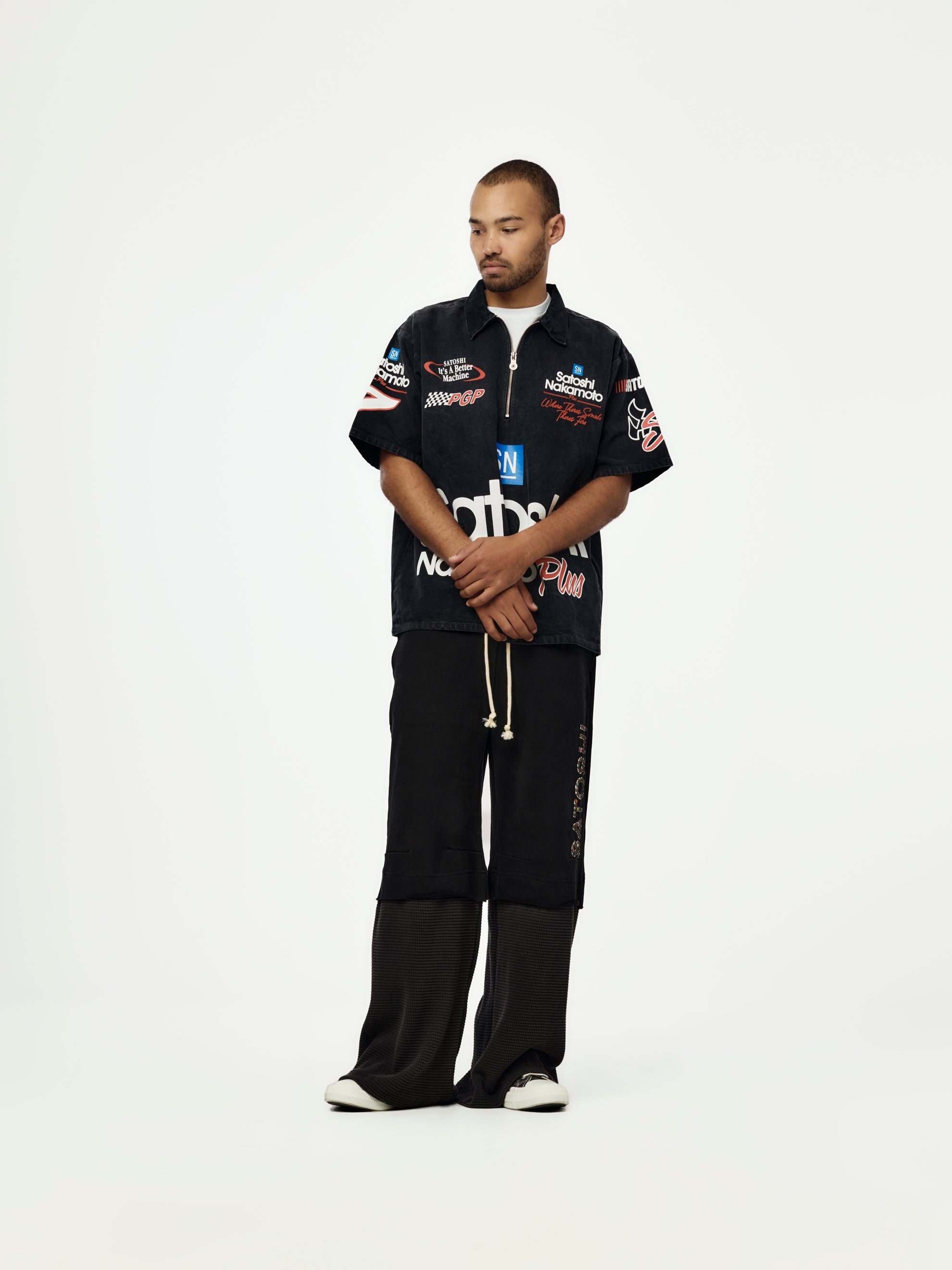 Satoshi Nakamoto Satoshi Mechanic Half Zip (Vintage Black) - UNION