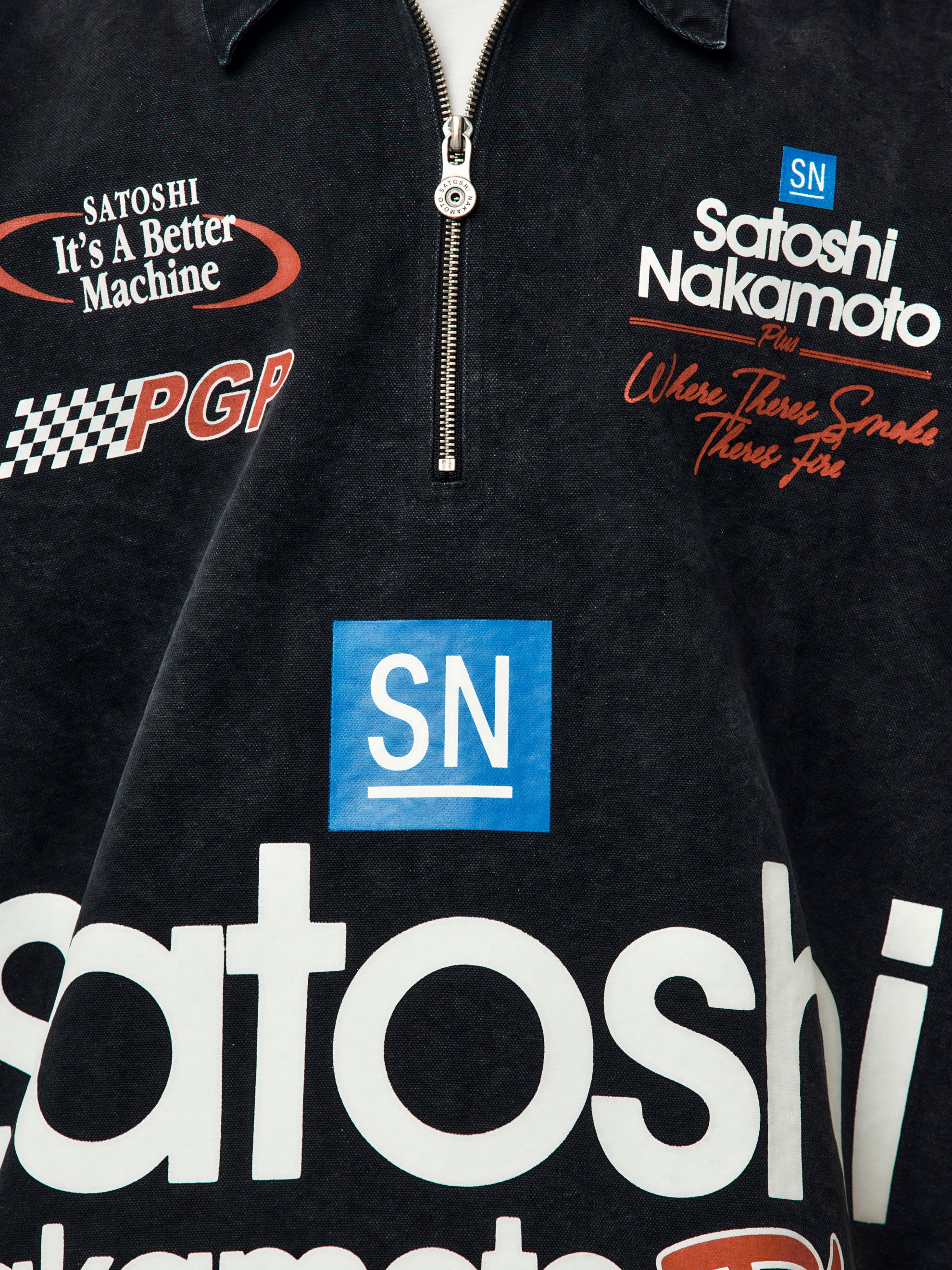 Satoshi Nakamoto Satoshi Mechanic Half Zip (Vintage Black) - UNION