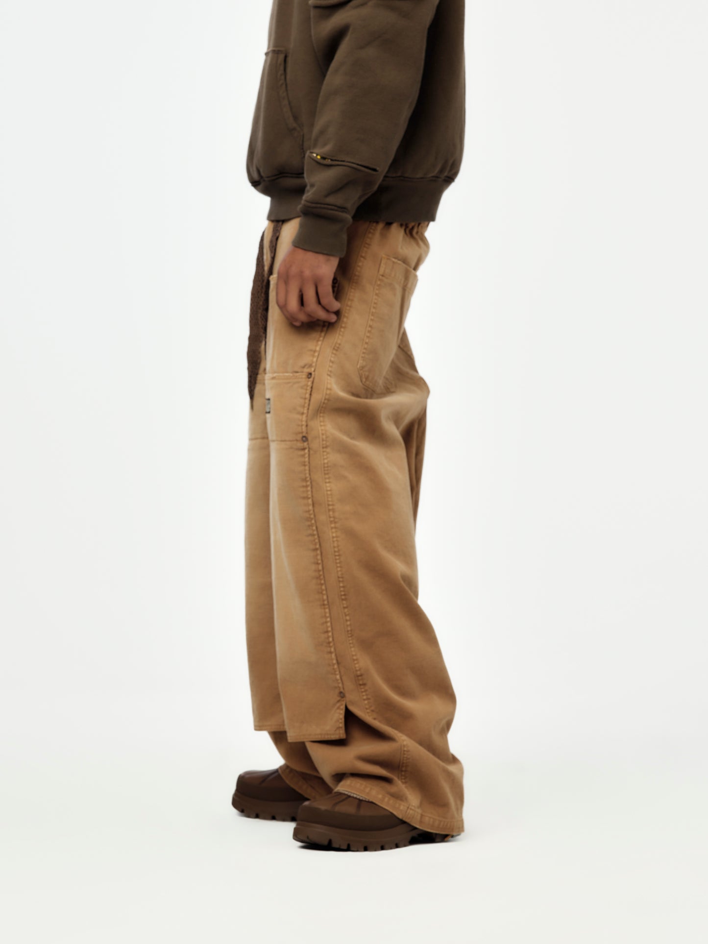 Canvas W-Knee EASY Baggy Pants (HOBO DAMAGED)