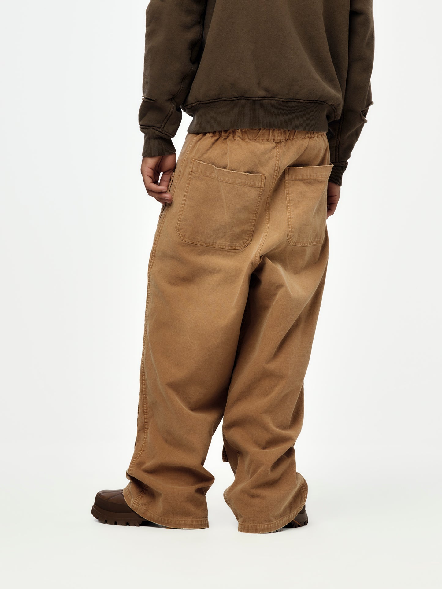 Canvas W-Knee EASY Baggy Pants (HOBO DAMAGED)
