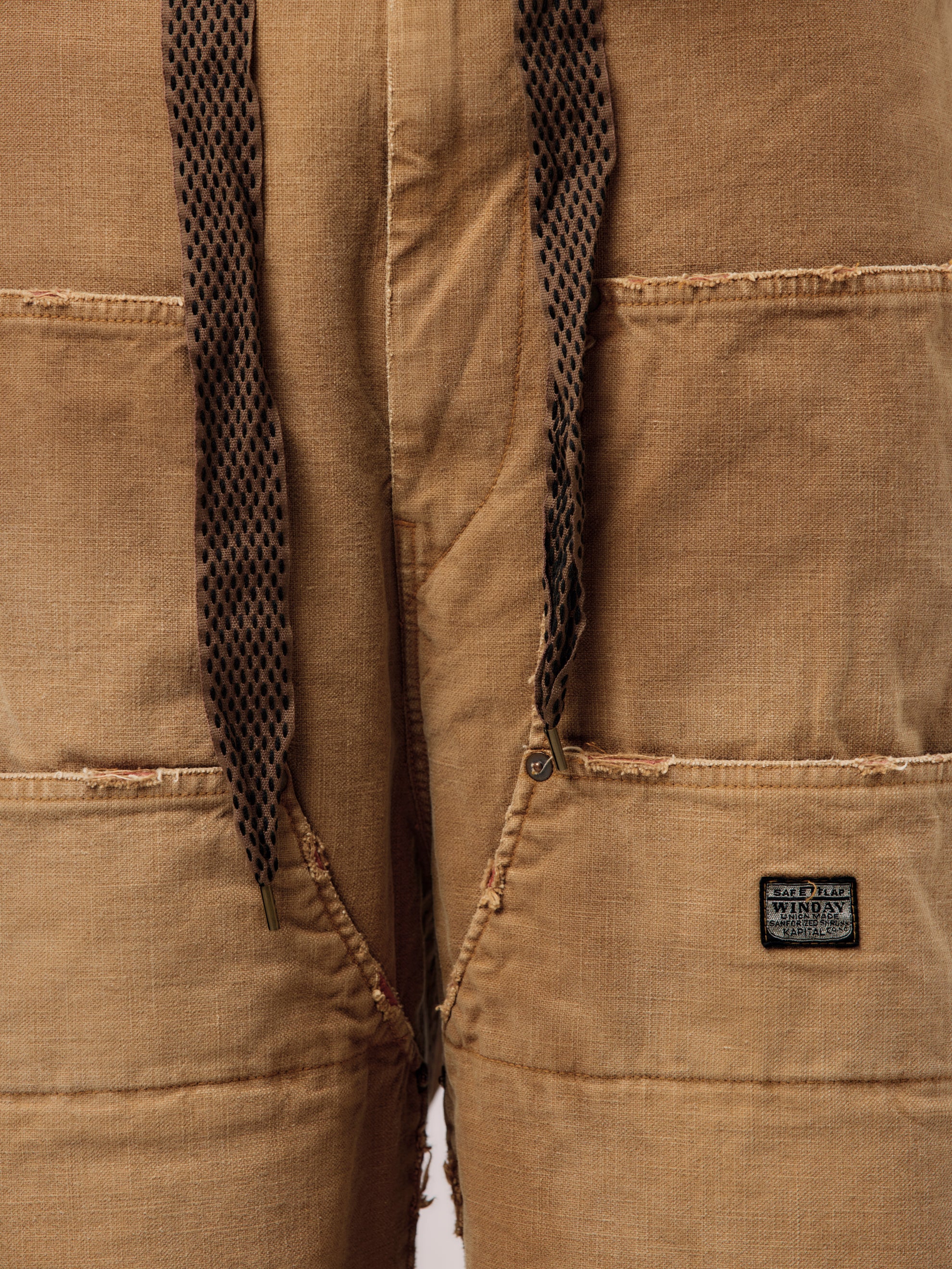Kapital Canvas W-Knee EASY Baggy Pants (HOBO DAMAGED) - UNION LOS