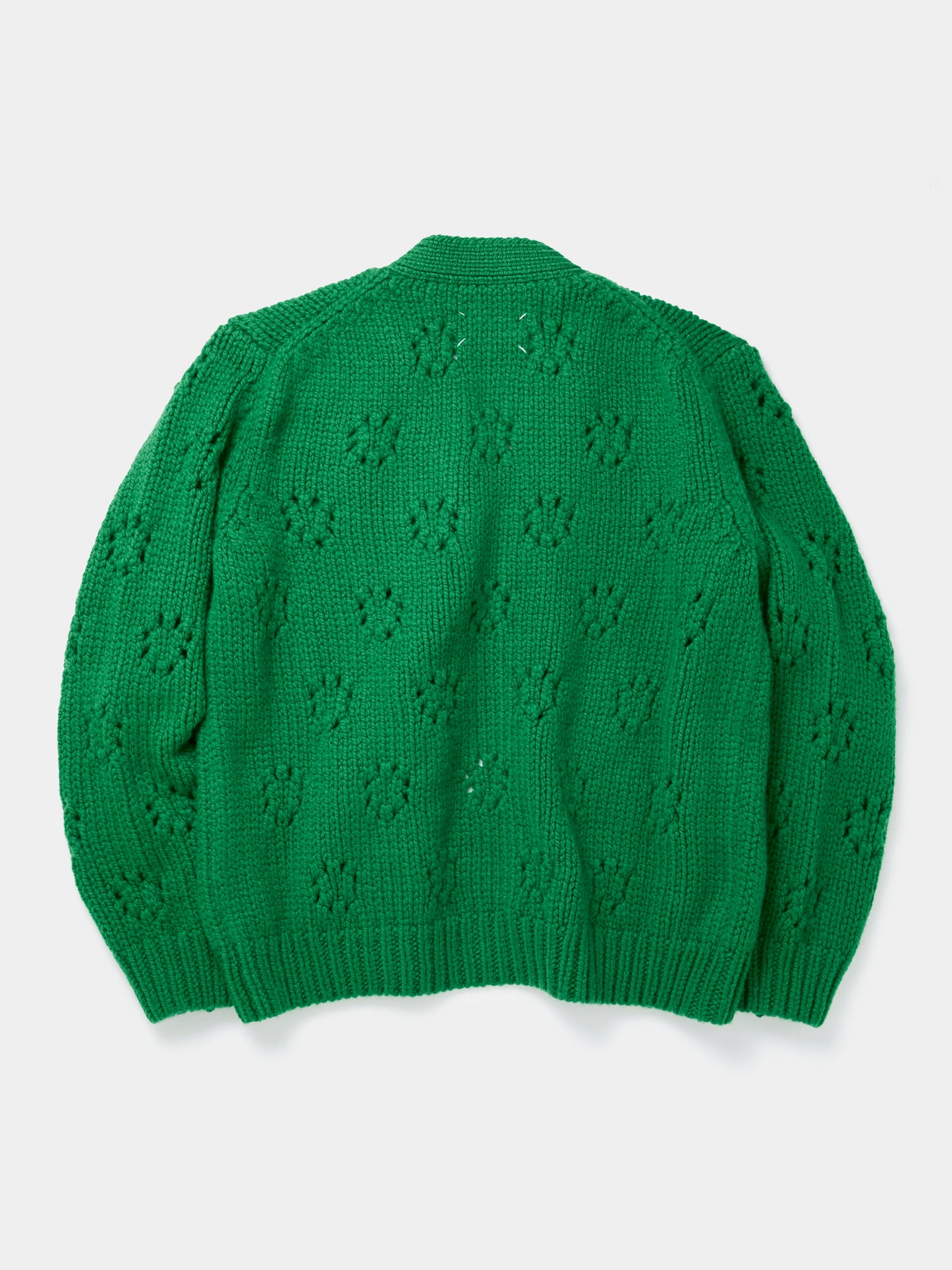 Childish Stitched Cardigan (Bright Green)