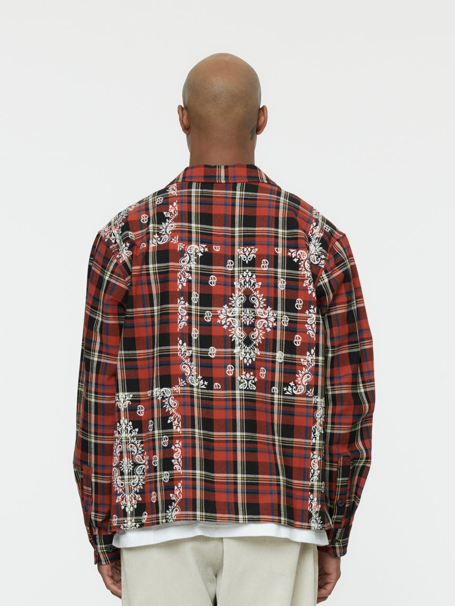 PAISLEY PRINTED FLANNEL SHIRT (BLACK MULTI)