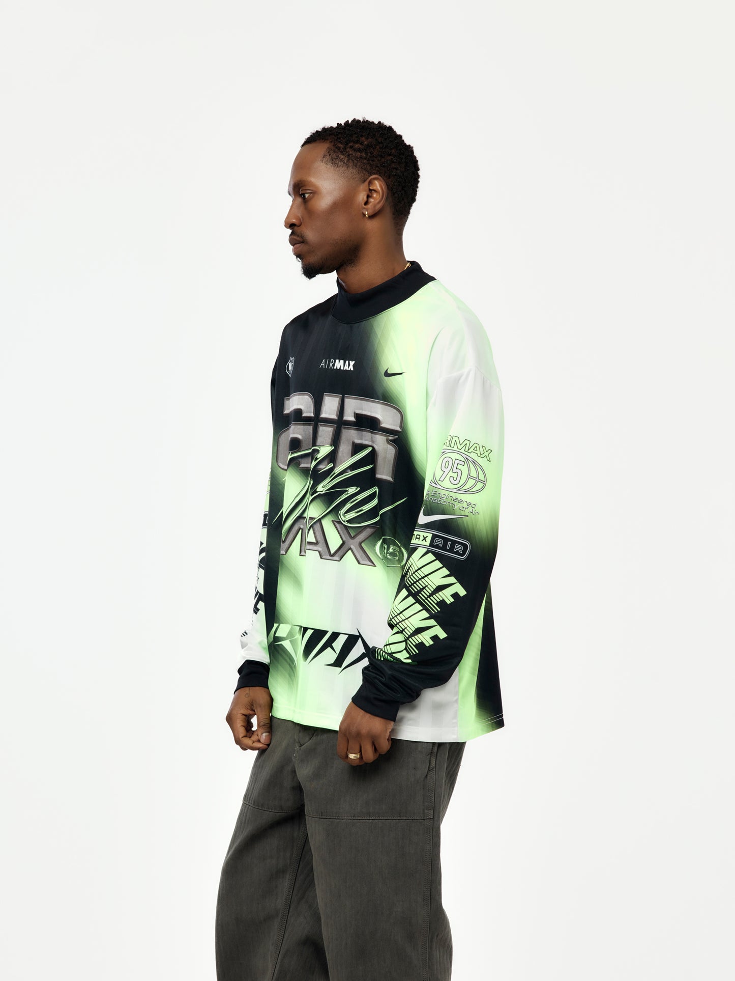 Nike Culture of Football Men's Dri-FIT Long-Sleeve Soccer Jersey (VOLT/BLACK/WHITE)