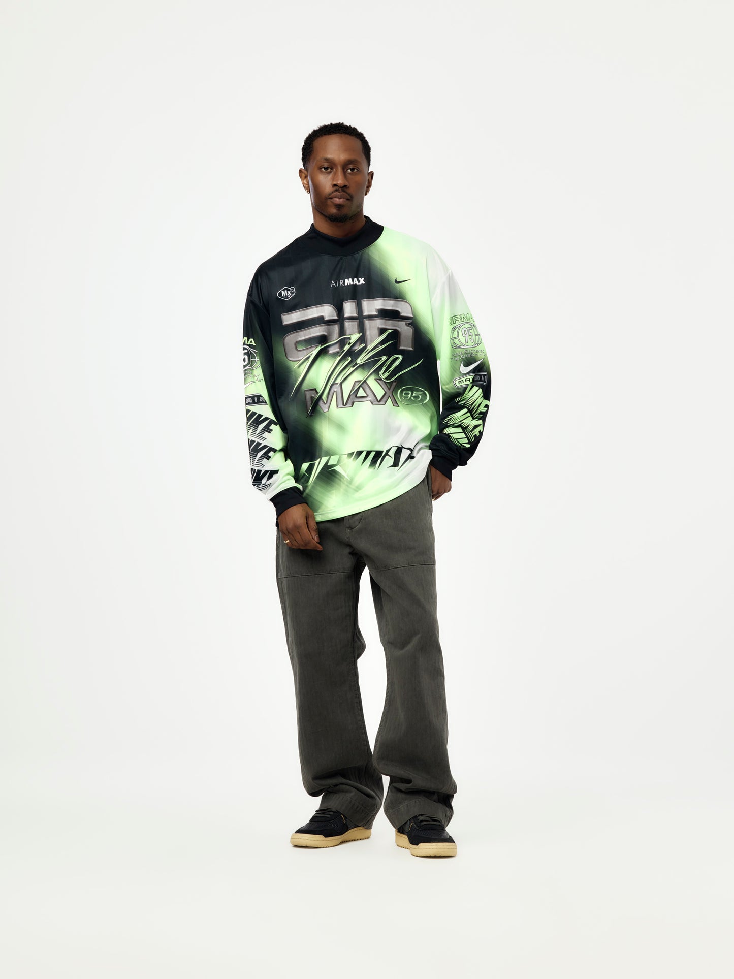 Nike Culture of Football Men's Dri-FIT Long-Sleeve Soccer Jersey (VOLT/BLACK/WHITE)