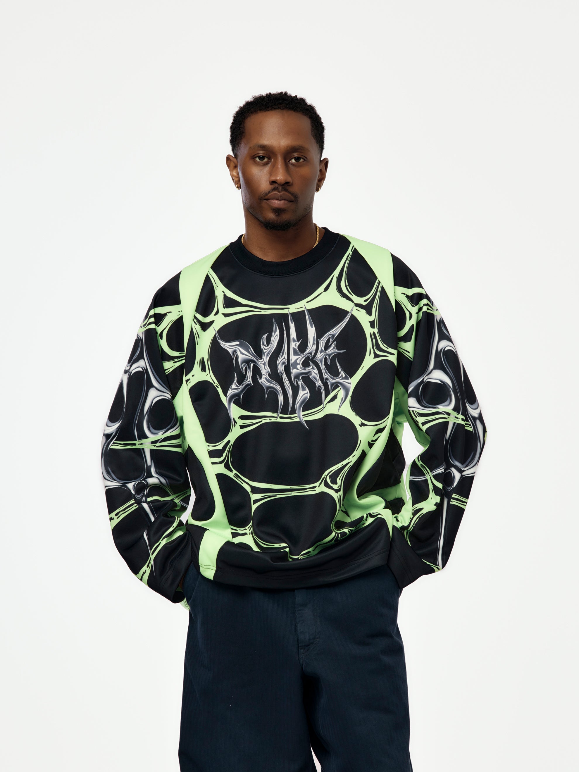 90s NIKE USA製 フェード ボロ スウェット グランジ 鬼フェード Nike Nike Project F.R.O.G. Jersey (BLACK/VOLT ICE/VOLT ICE