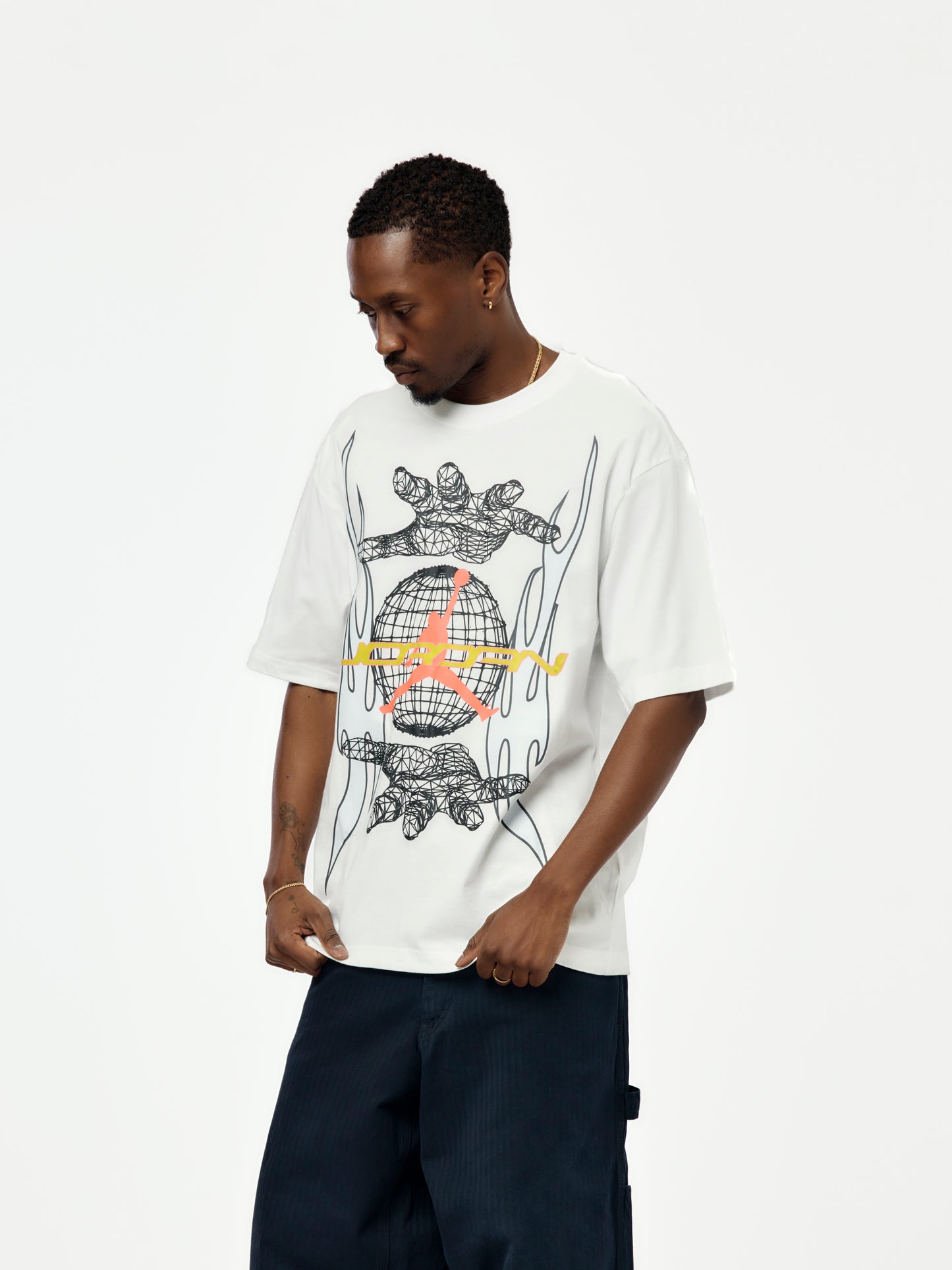 Jordan MJ Hands T-Shirt (WHITE/INFRARED 23)