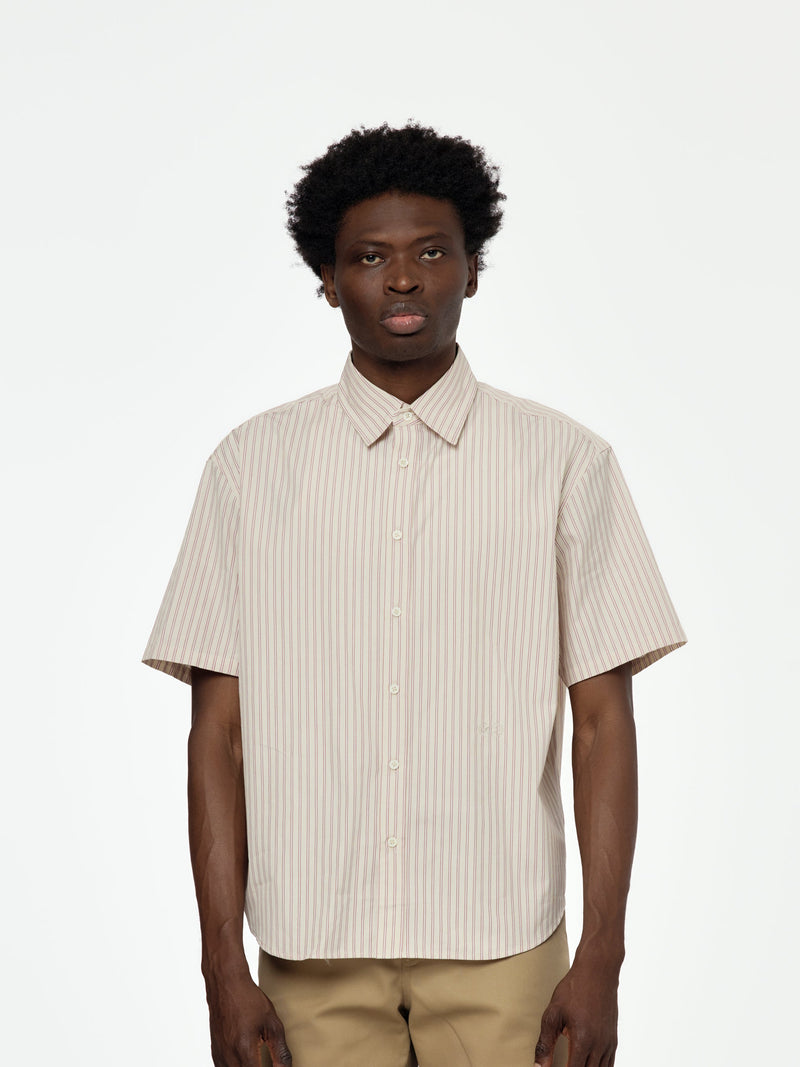 Banker S/S Shirt (Red Stripe)