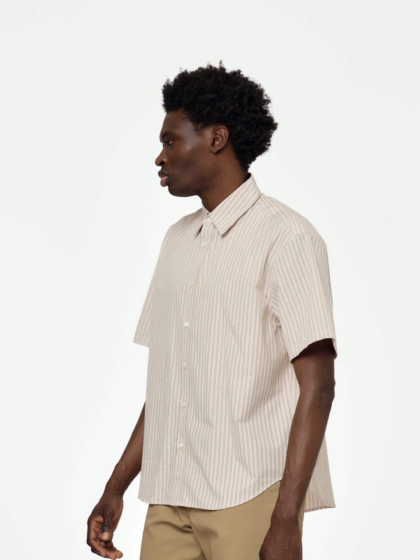 Banker S/S Shirt (Red Stripe)