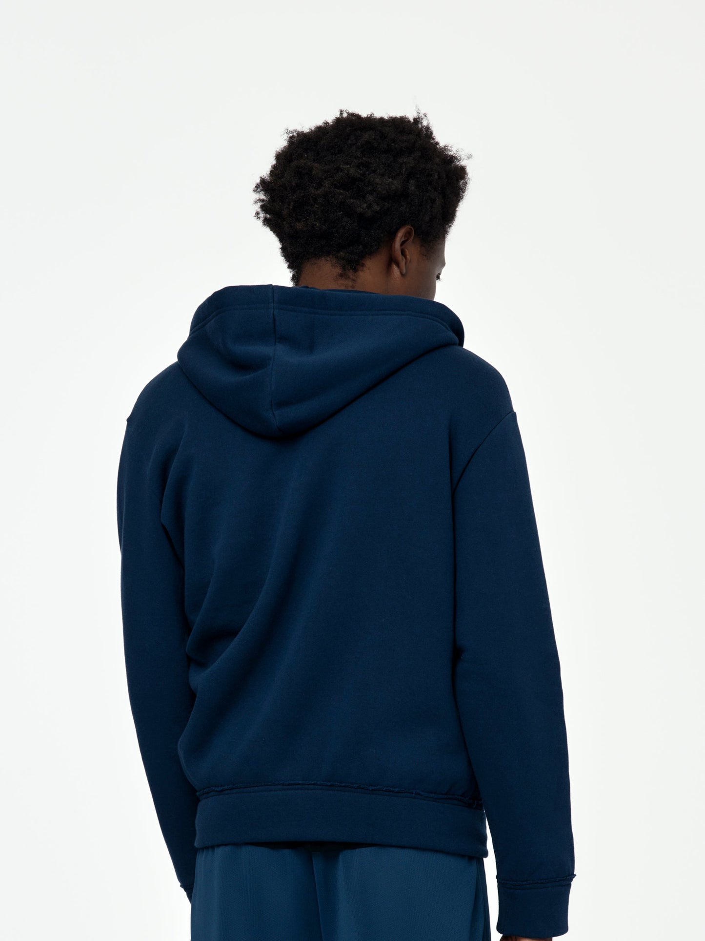 Twisted Zip-Up Hoodie (Navy)