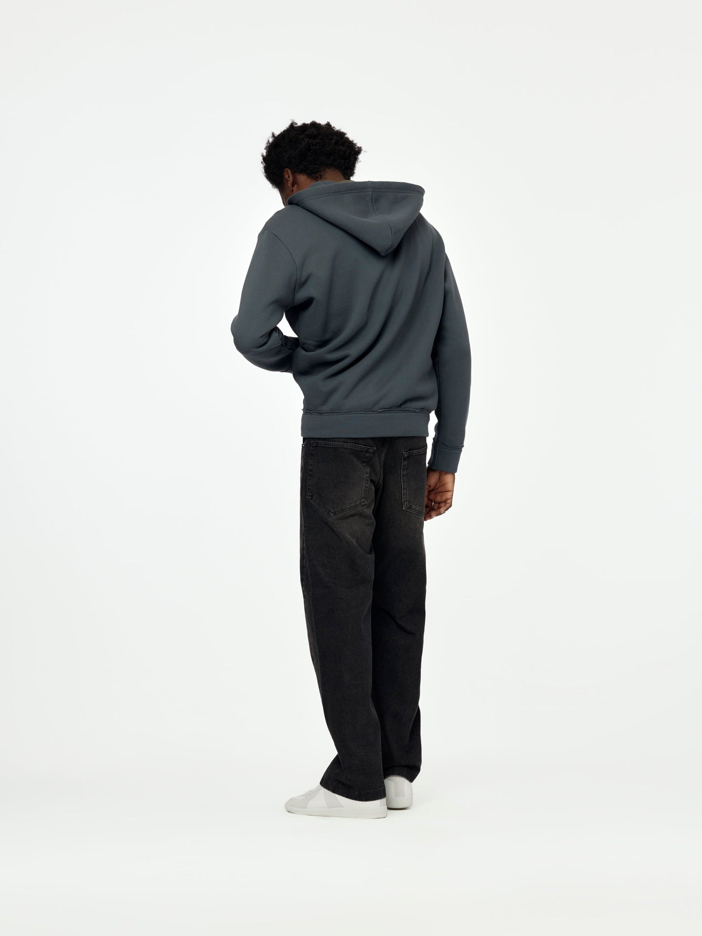 Twisted Zip-Up Hoodie (Charcoal)