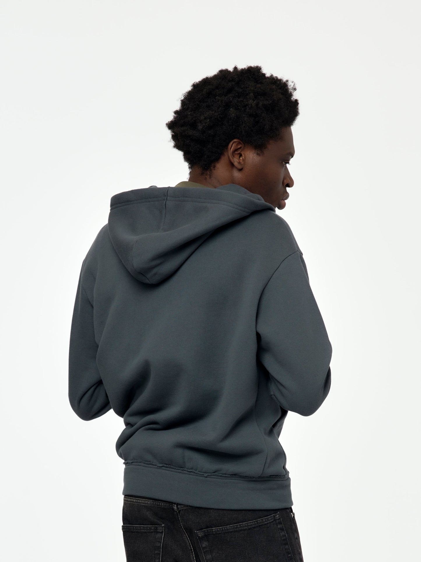 Twisted Zip-Up Hoodie (Charcoal)