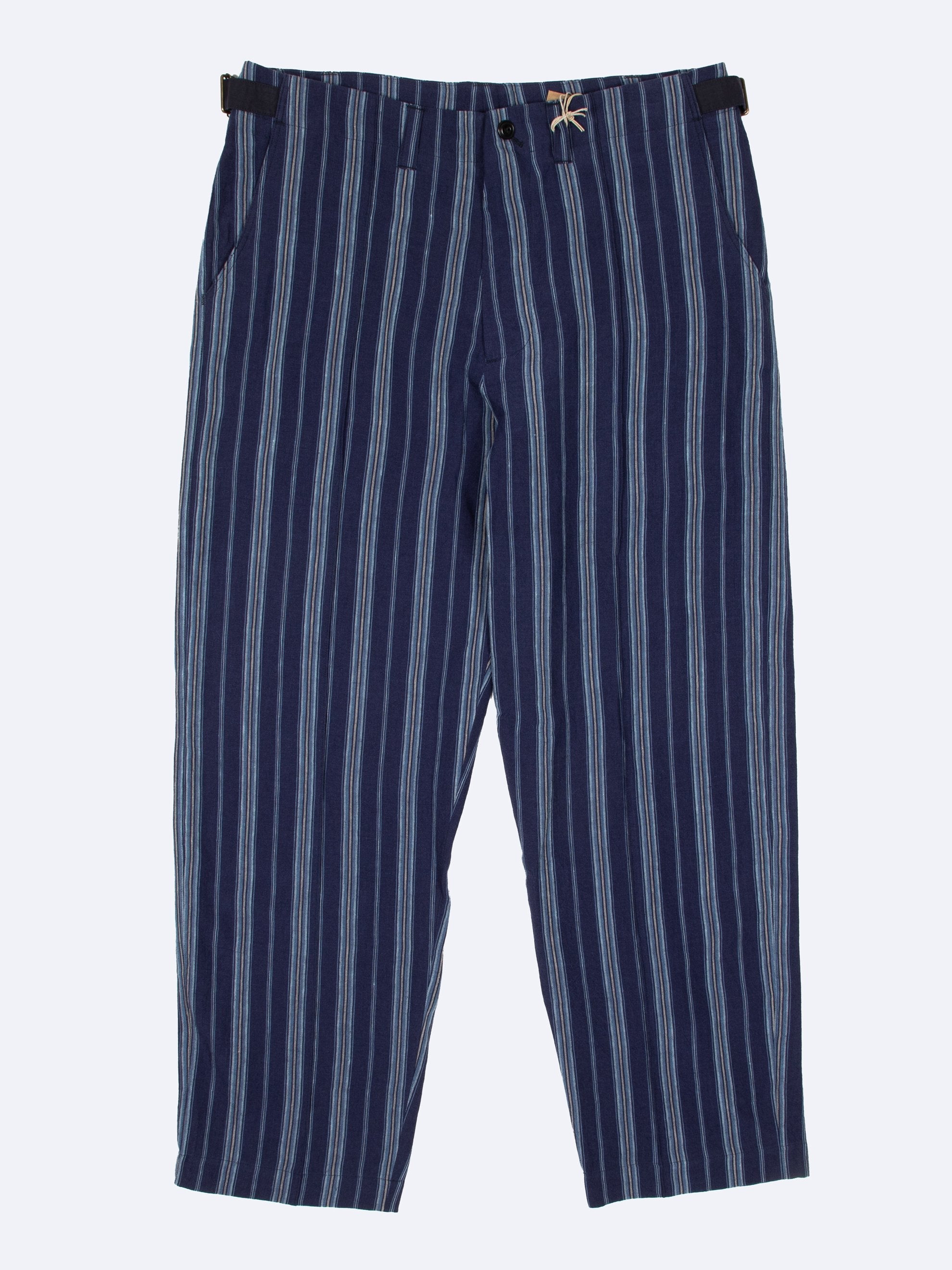 70's Trousers (Navy Stripe)