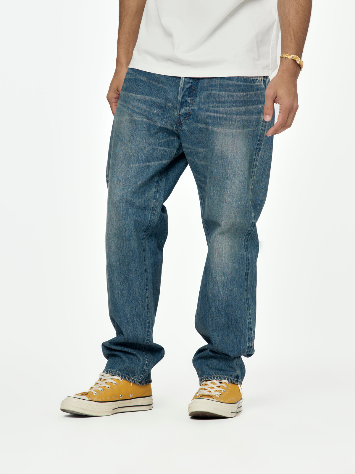 A.PRESSE Washed Denim Pants E(Bleach) SIS - UNION LOS ANGELES