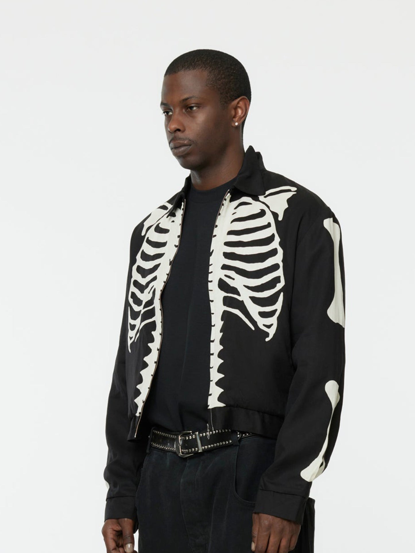 Twill Bone Drizzler Jacket (Black)