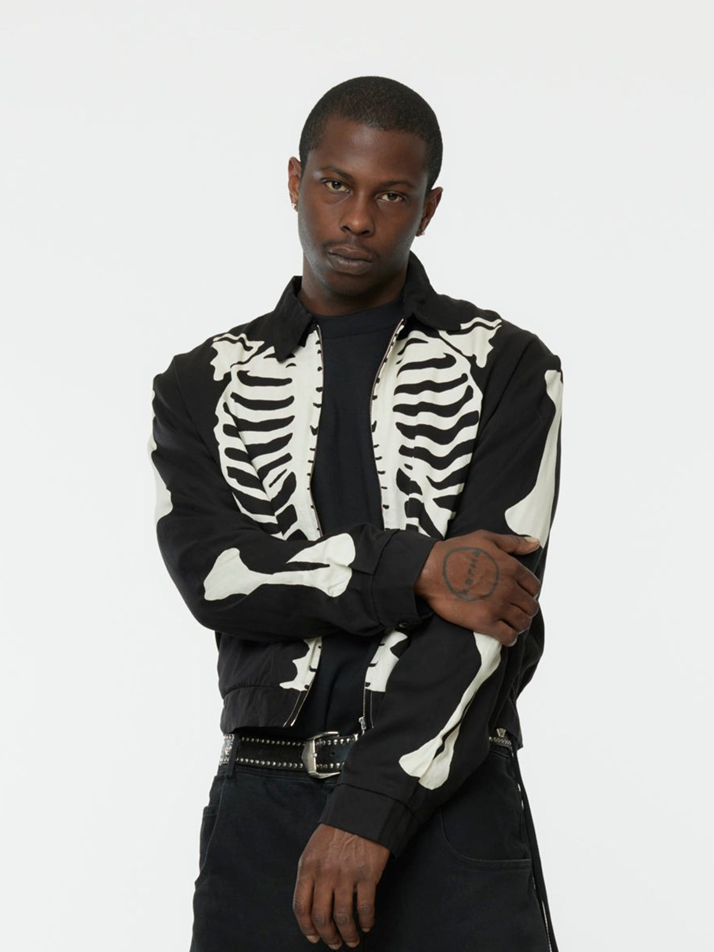 Twill Bone Drizzler Jacket (Black)