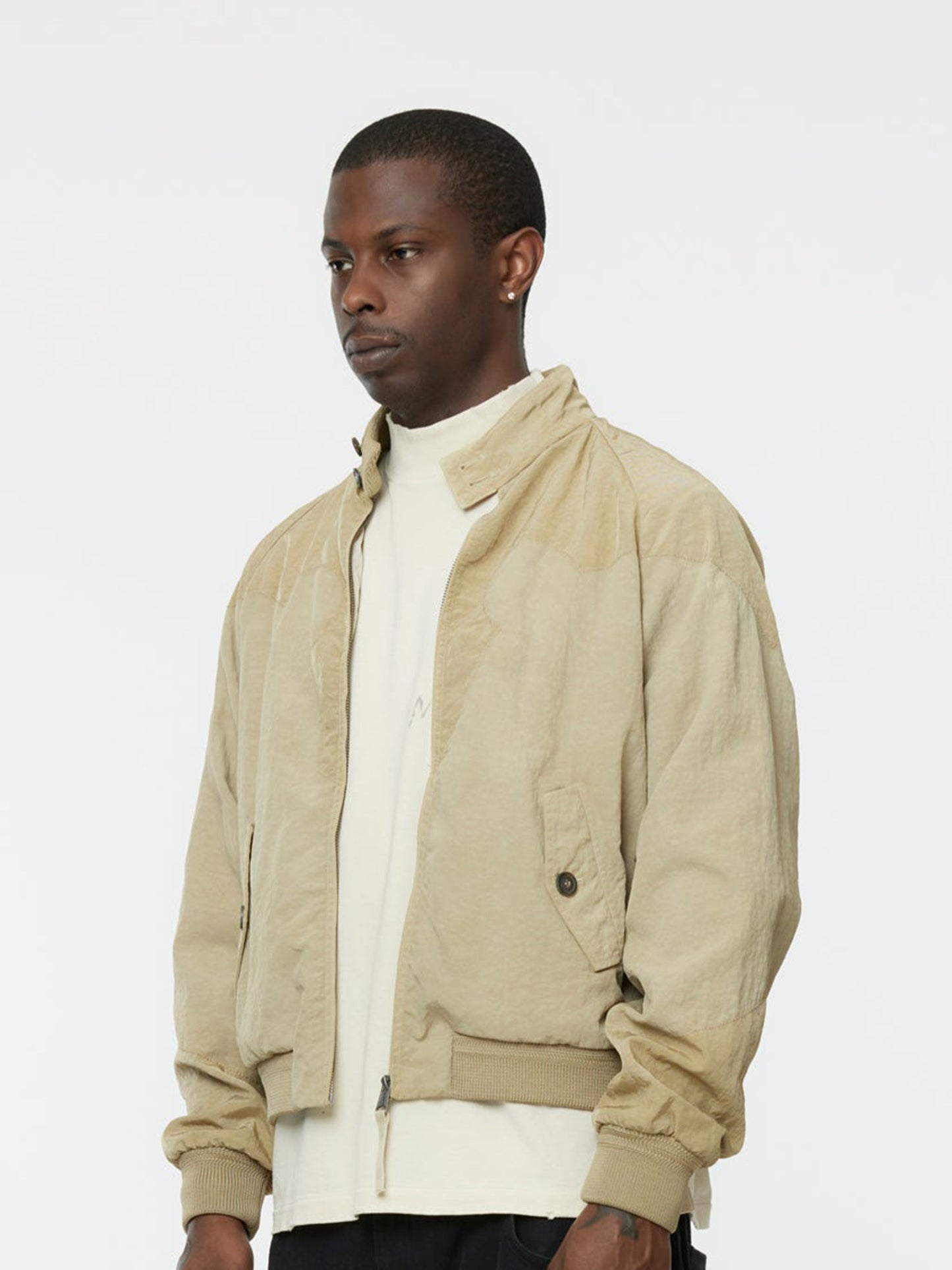 Moto Zip Sports Jacket (Beige)