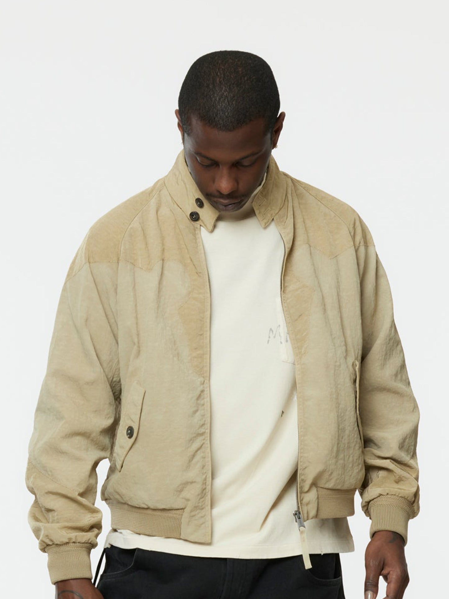 Moto Zip Sports Jacket (Beige)