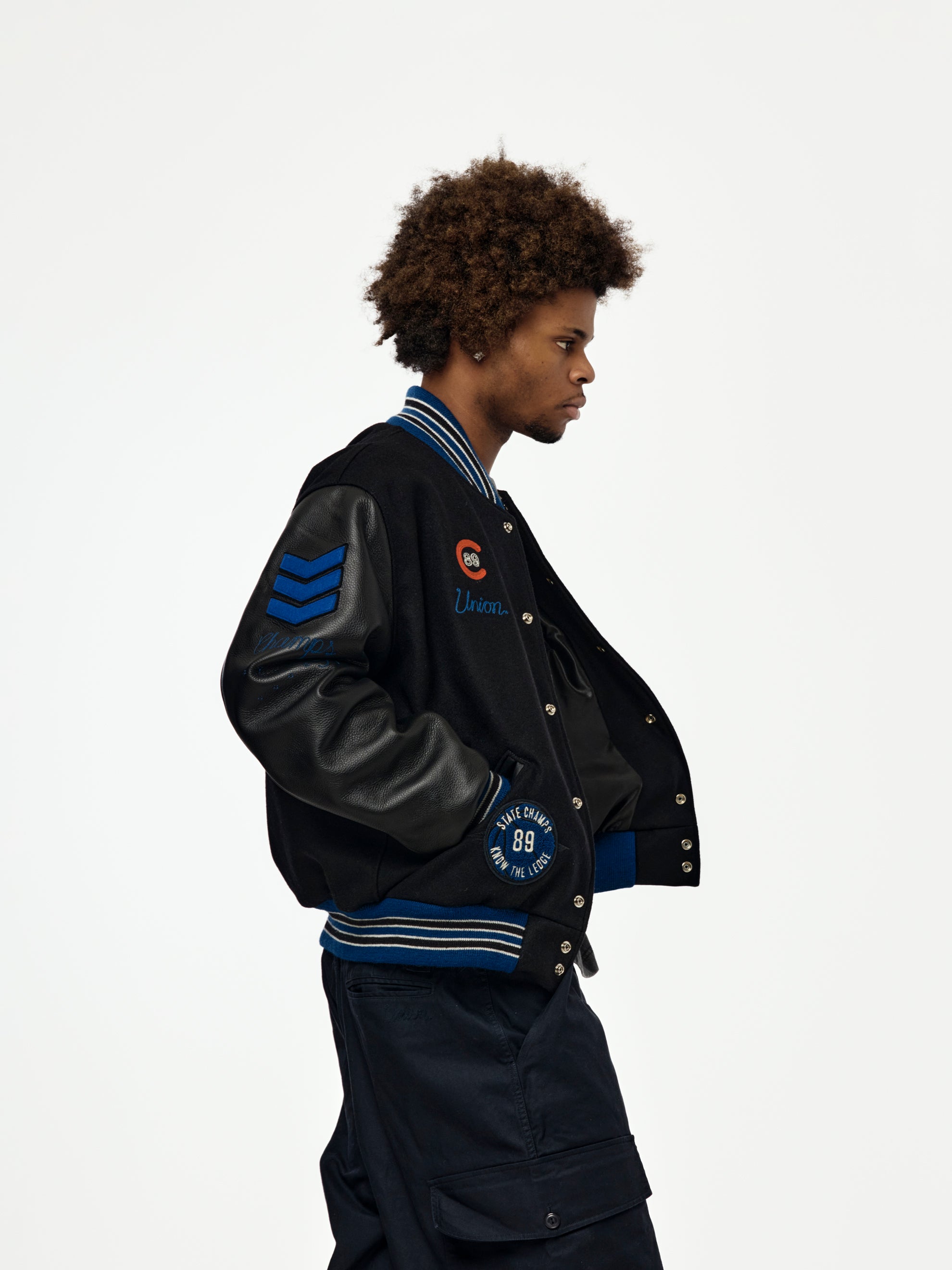 Union Los Angeles Union Varsity Jacket '26 (Black) - UNION LOS ANGELES