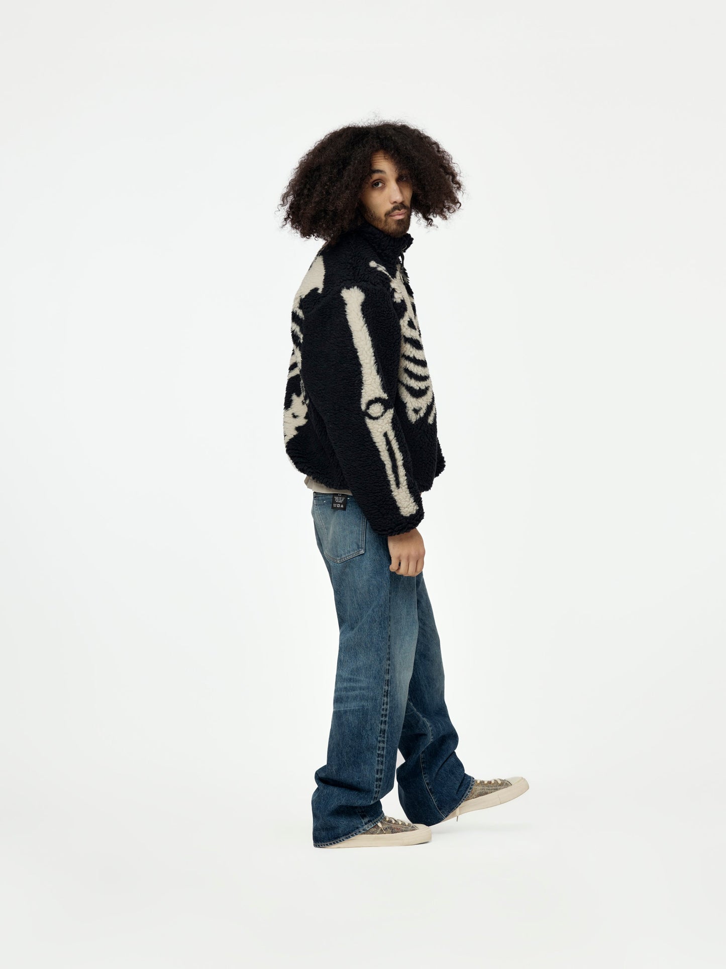 BONE Boa Fleece Reversible Blouson (Black)