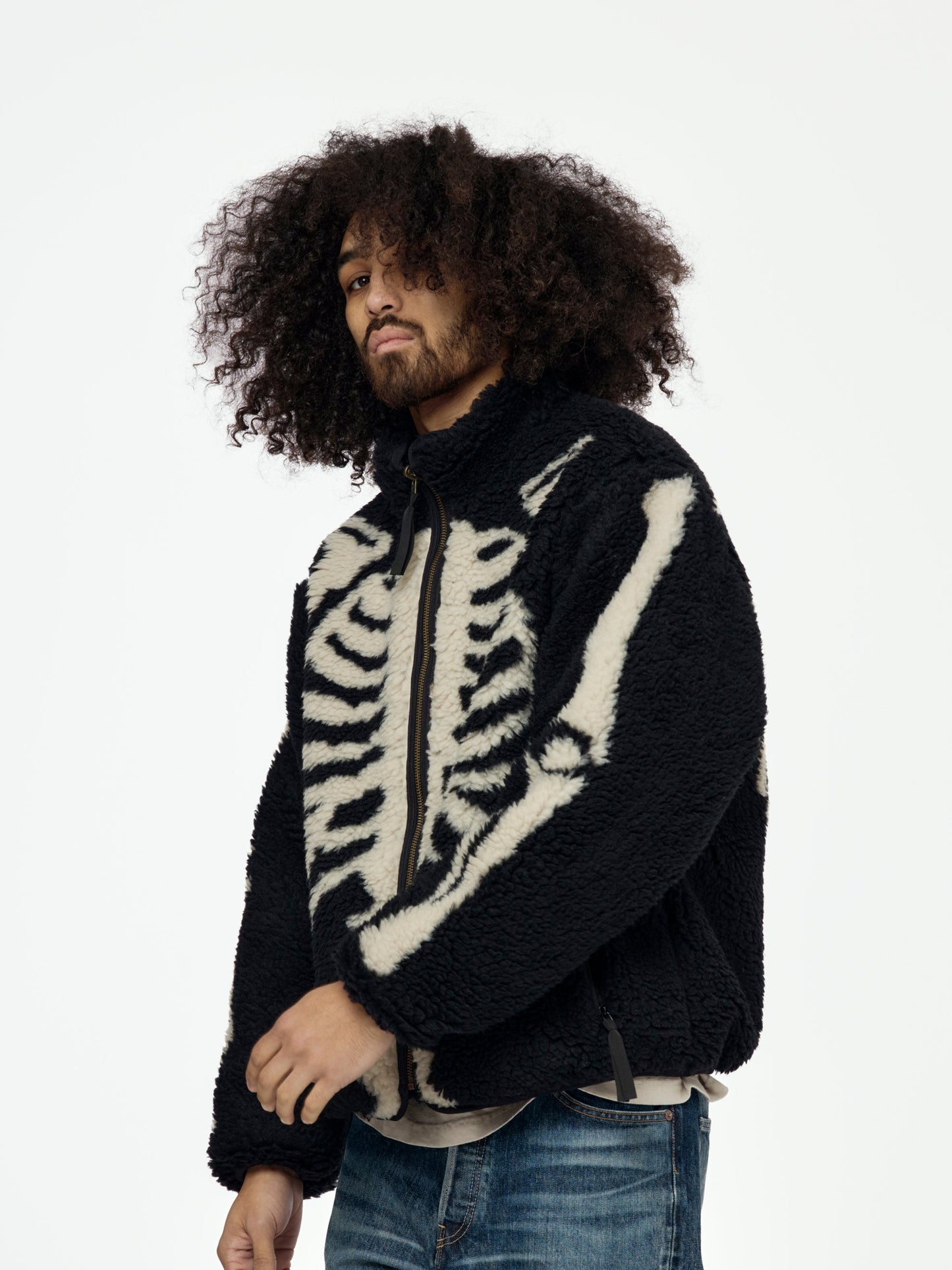 BONE Boa Fleece Reversible Blouson (Black)