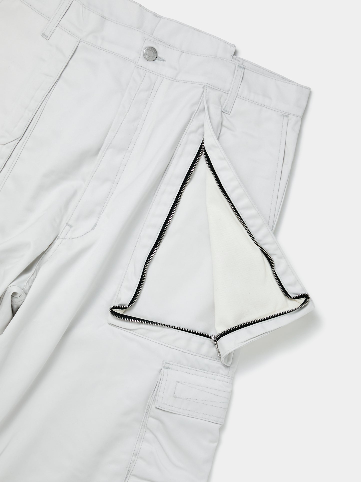 Wide Leg Cargo Pocket Trousers (Cool Grey)