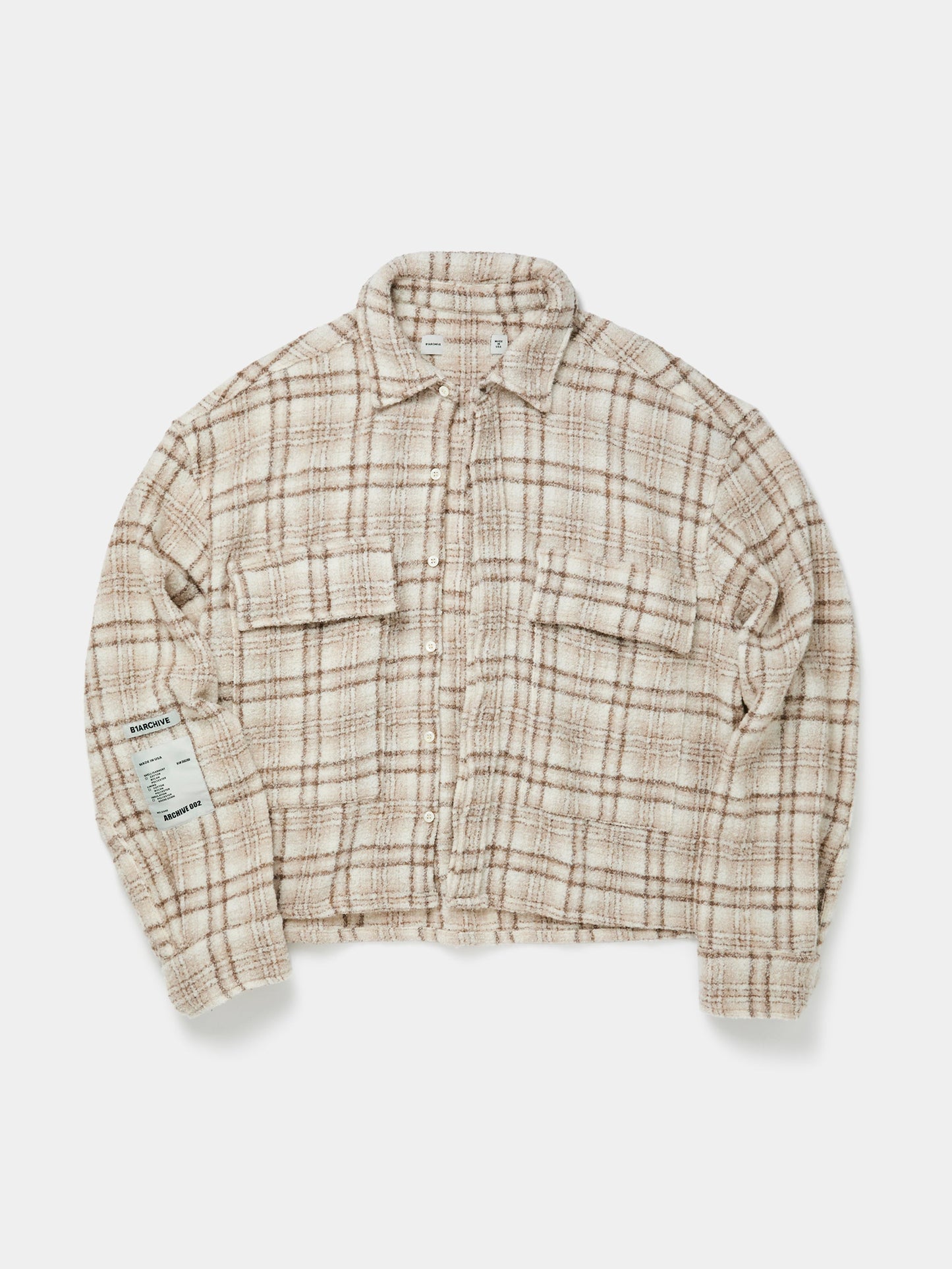 Flap Pocket Check Shirt (Khaki)