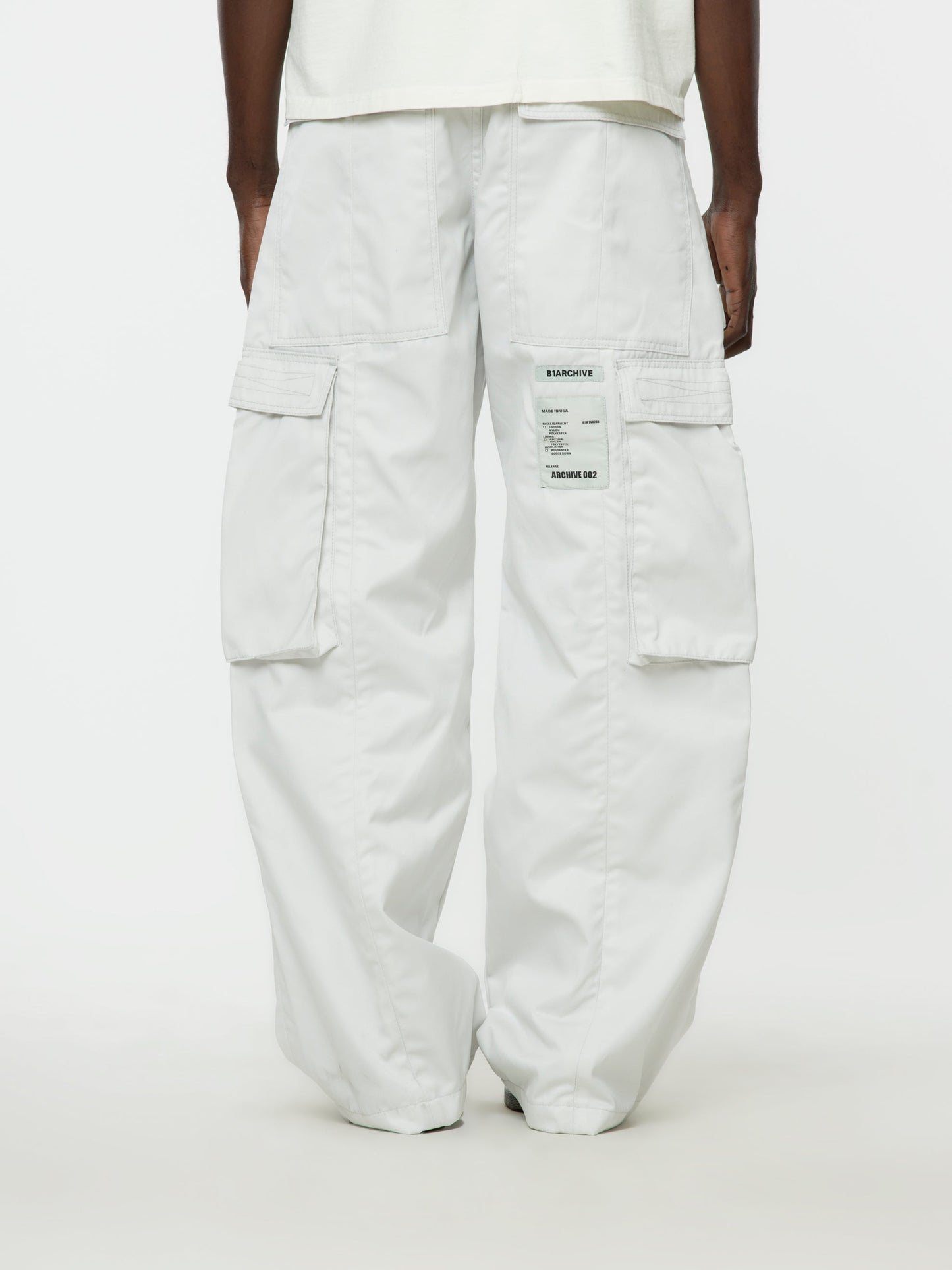 Wide Leg Cargo Pocket Trousers (Cool Grey)