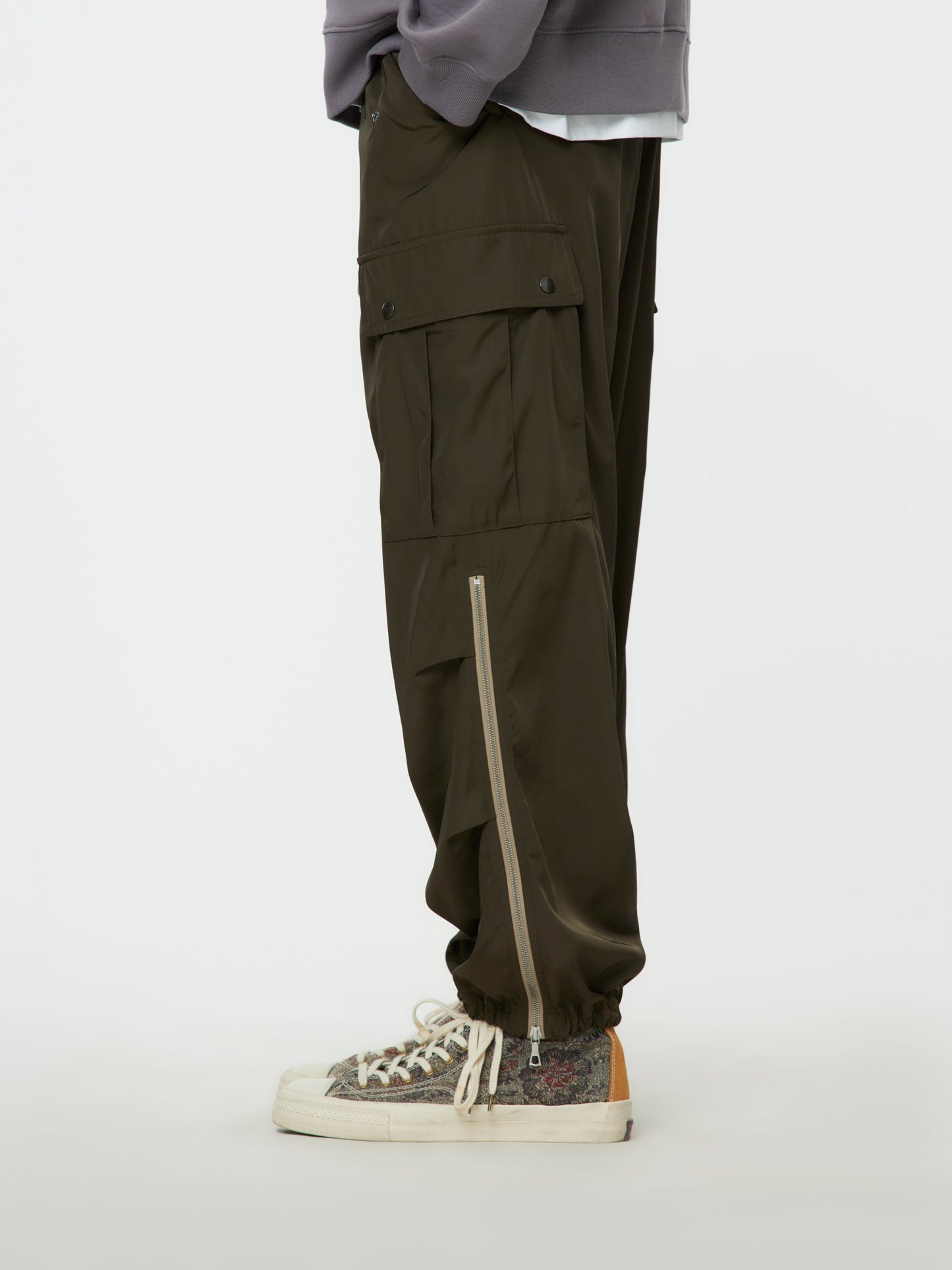 Pentin Draped Cargos (Khaki)