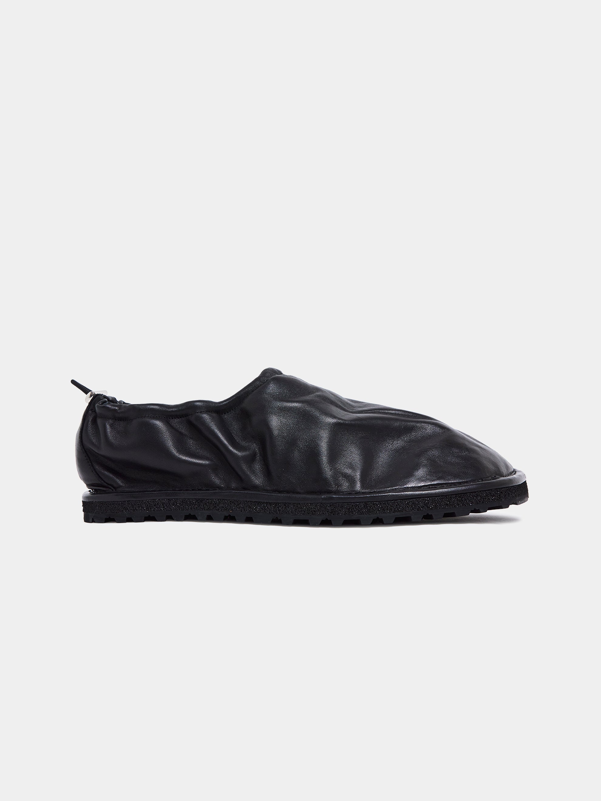 Drawstring Slippers Black