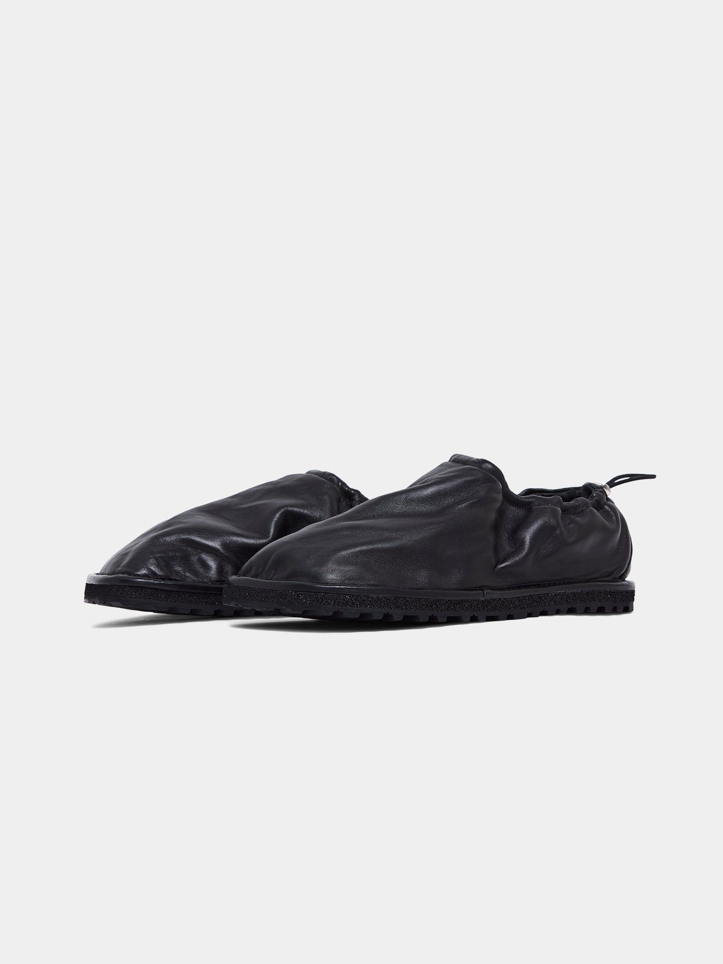 Drawstring Slippers (Black)