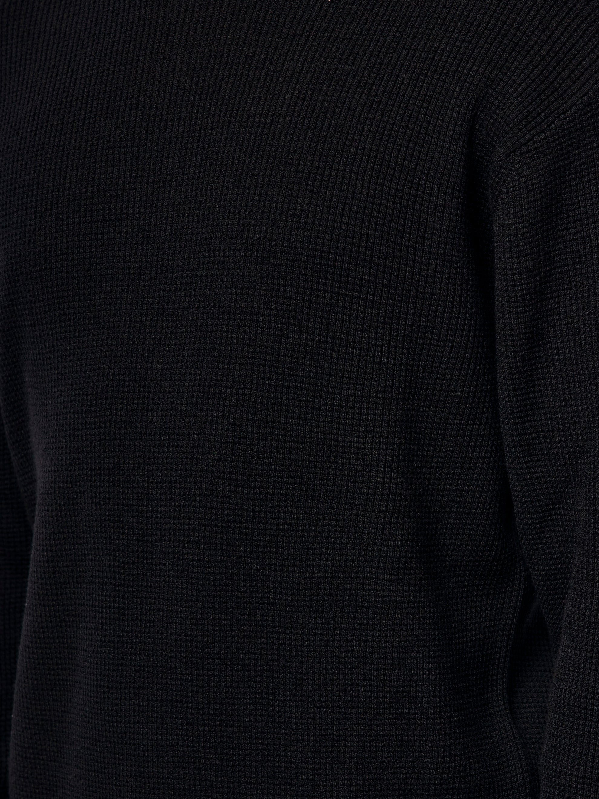 Studio Nicholson Portland Fine Waffle Jumper (Black) - UNION LOS