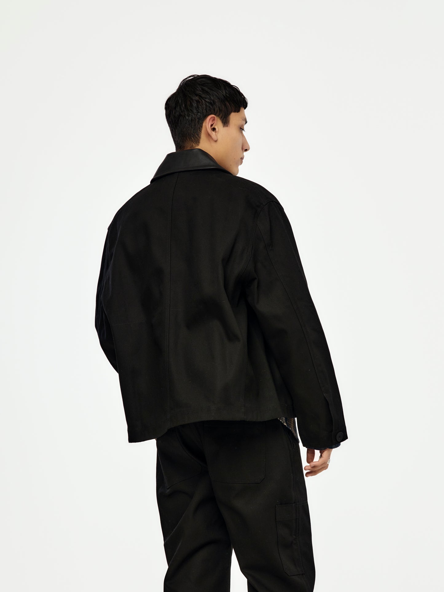 DOVER LEATHER COLLAR BARN JACKET