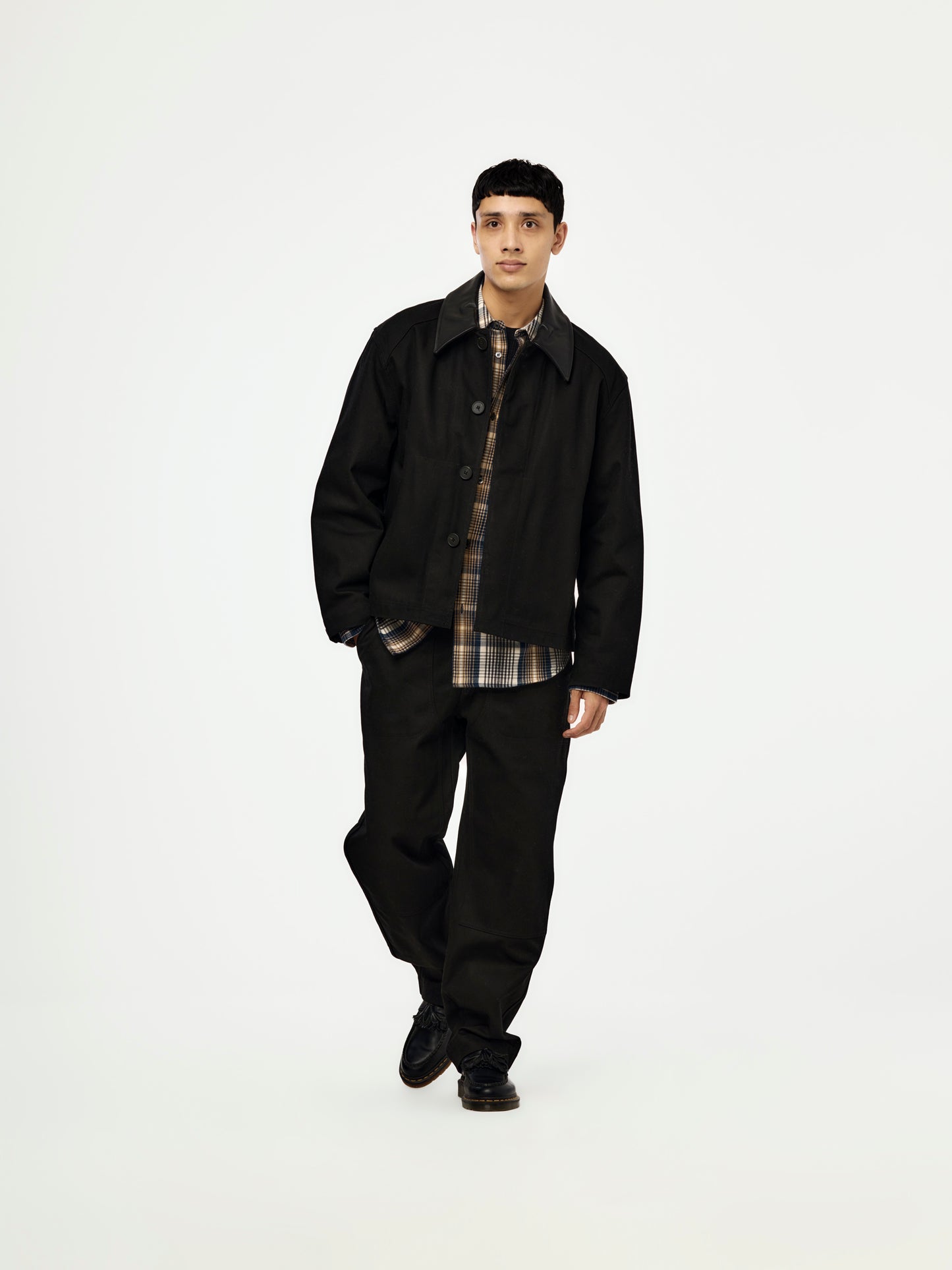 DOVER LEATHER COLLAR BARN JACKET