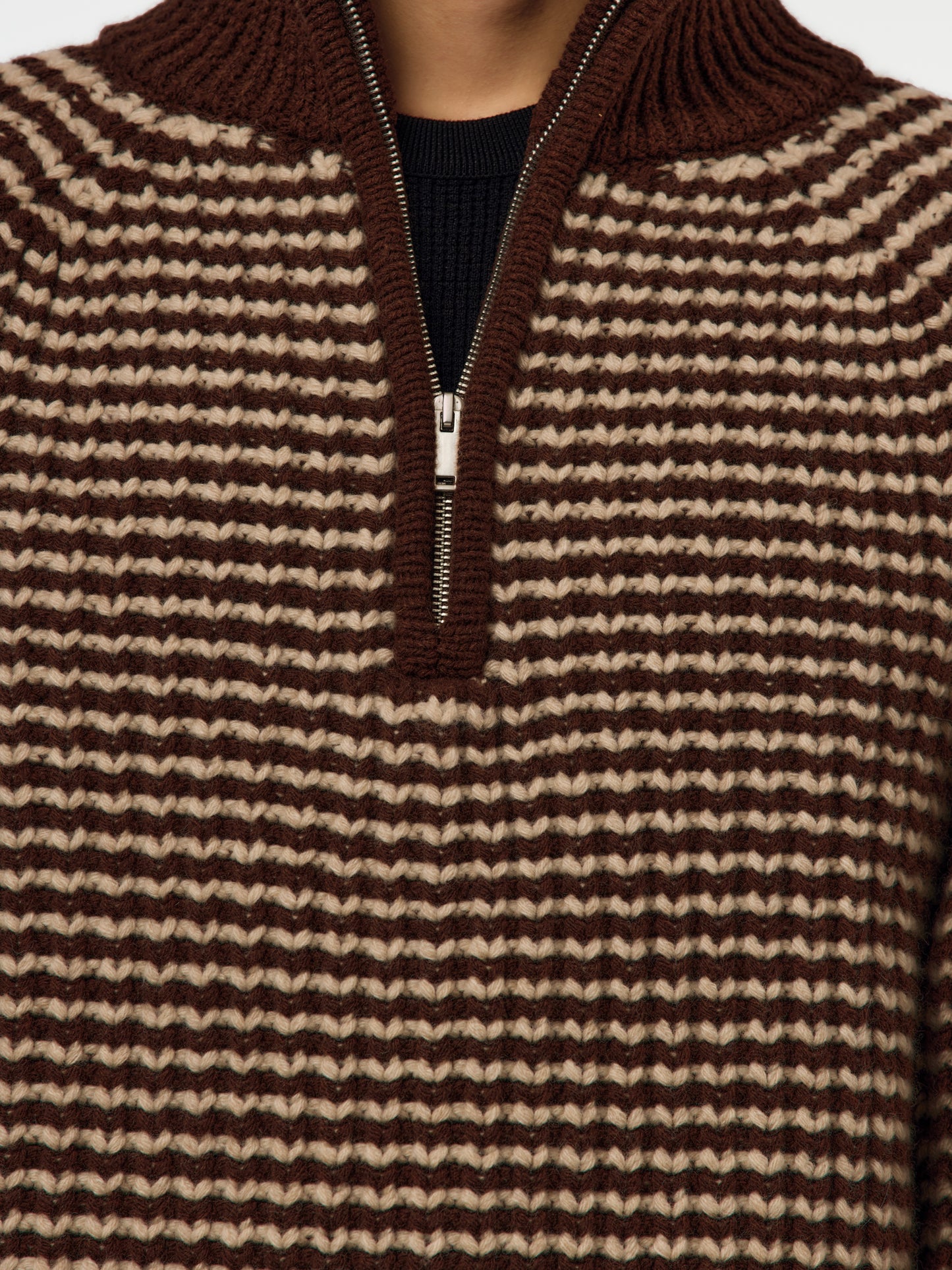 BRISTOL RIBBED 1/4 ZIP JUMPER