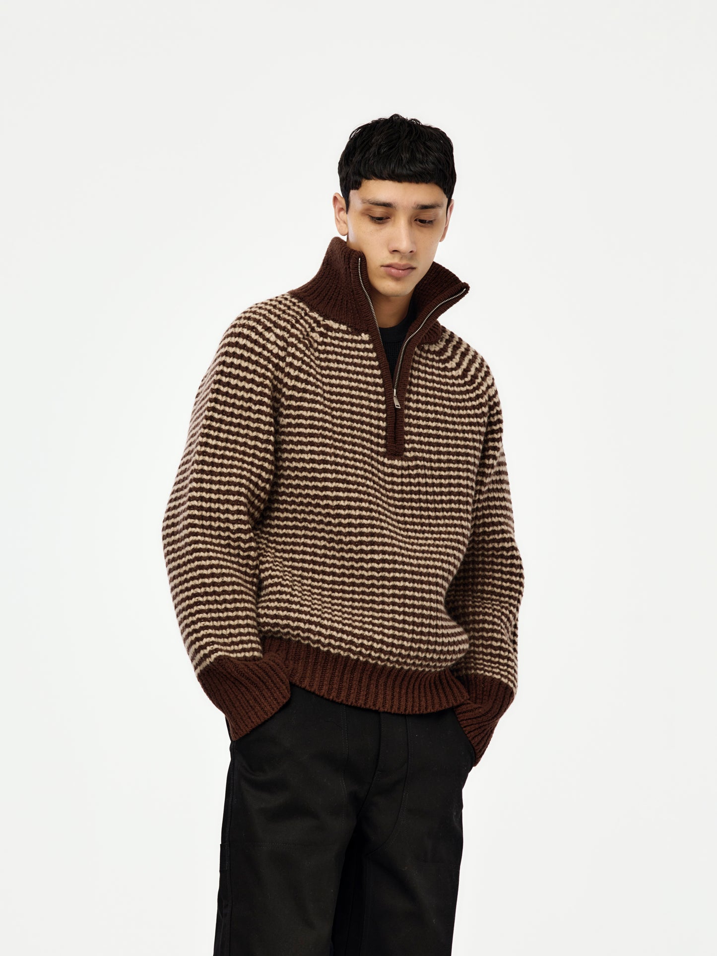 BRISTOL RIBBED 1/4 ZIP JUMPER