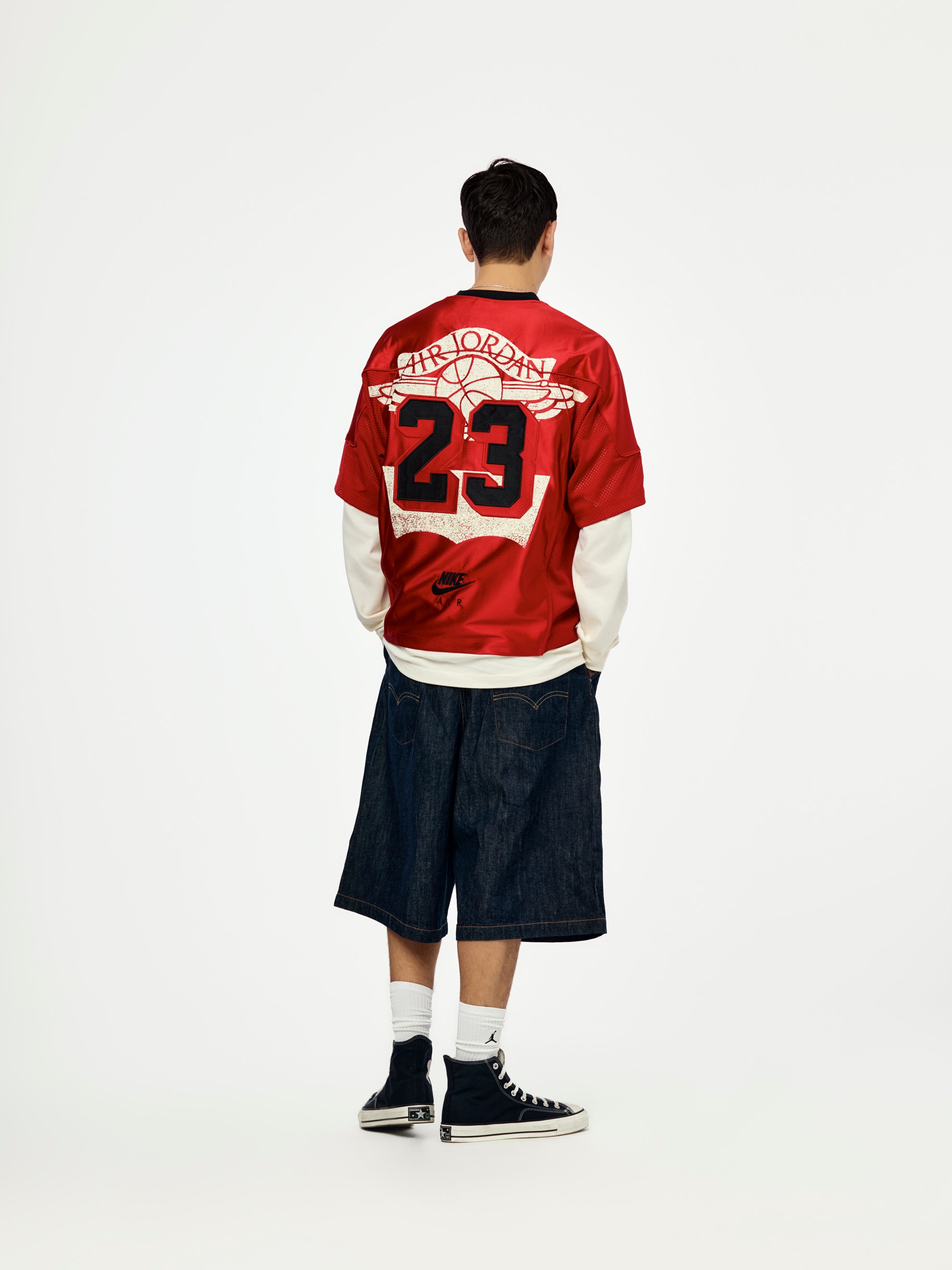 【定価以下】 Jordan × Levi's レッド ジャージー トップス L Jordan x Levi's Red Jersey – WOODstack