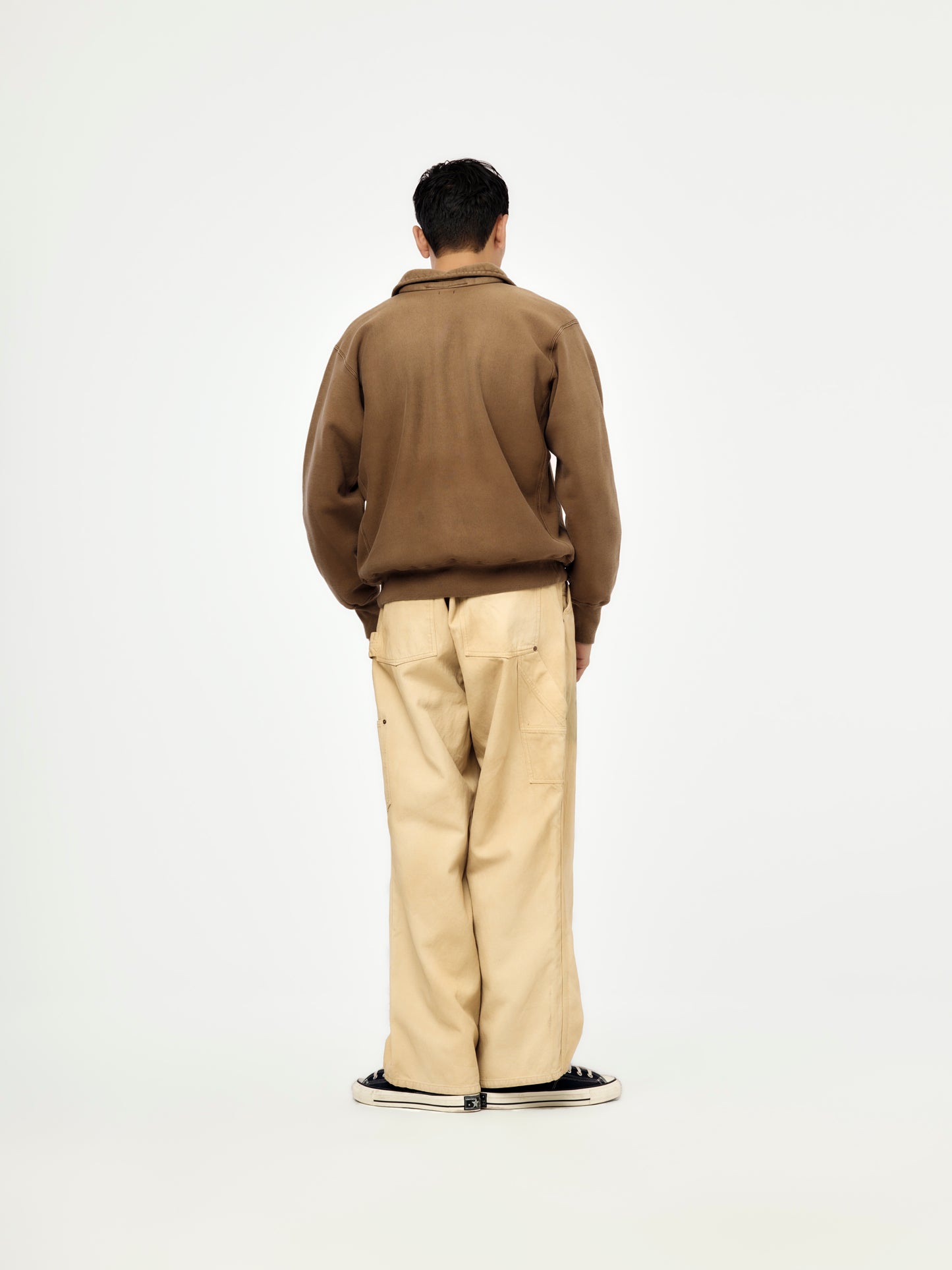 Vintage Half Zip Sweatshirt (BROWN) (SIS)