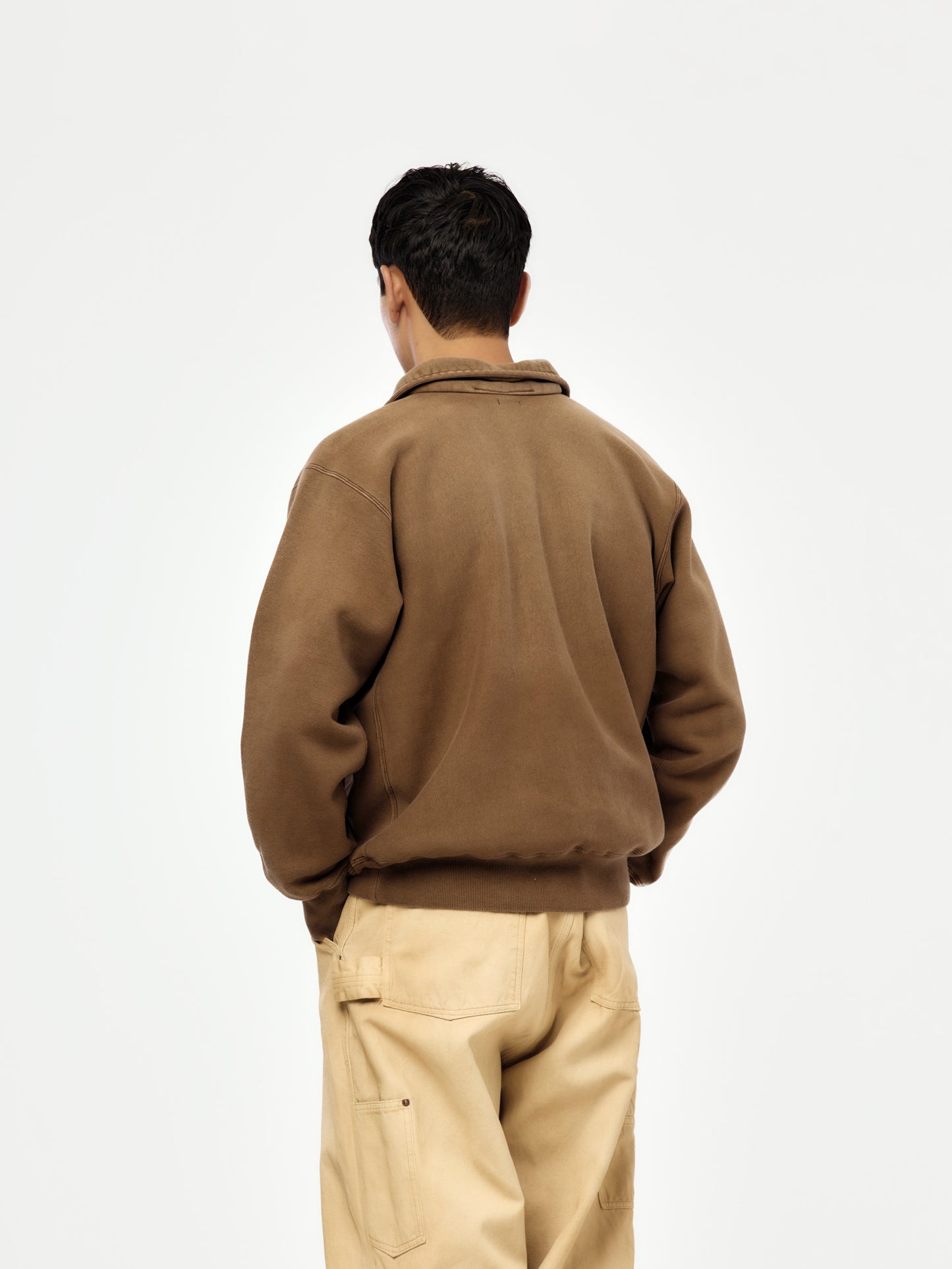 Vintage Half Zip Sweatshirt (BROWN) (SIS)