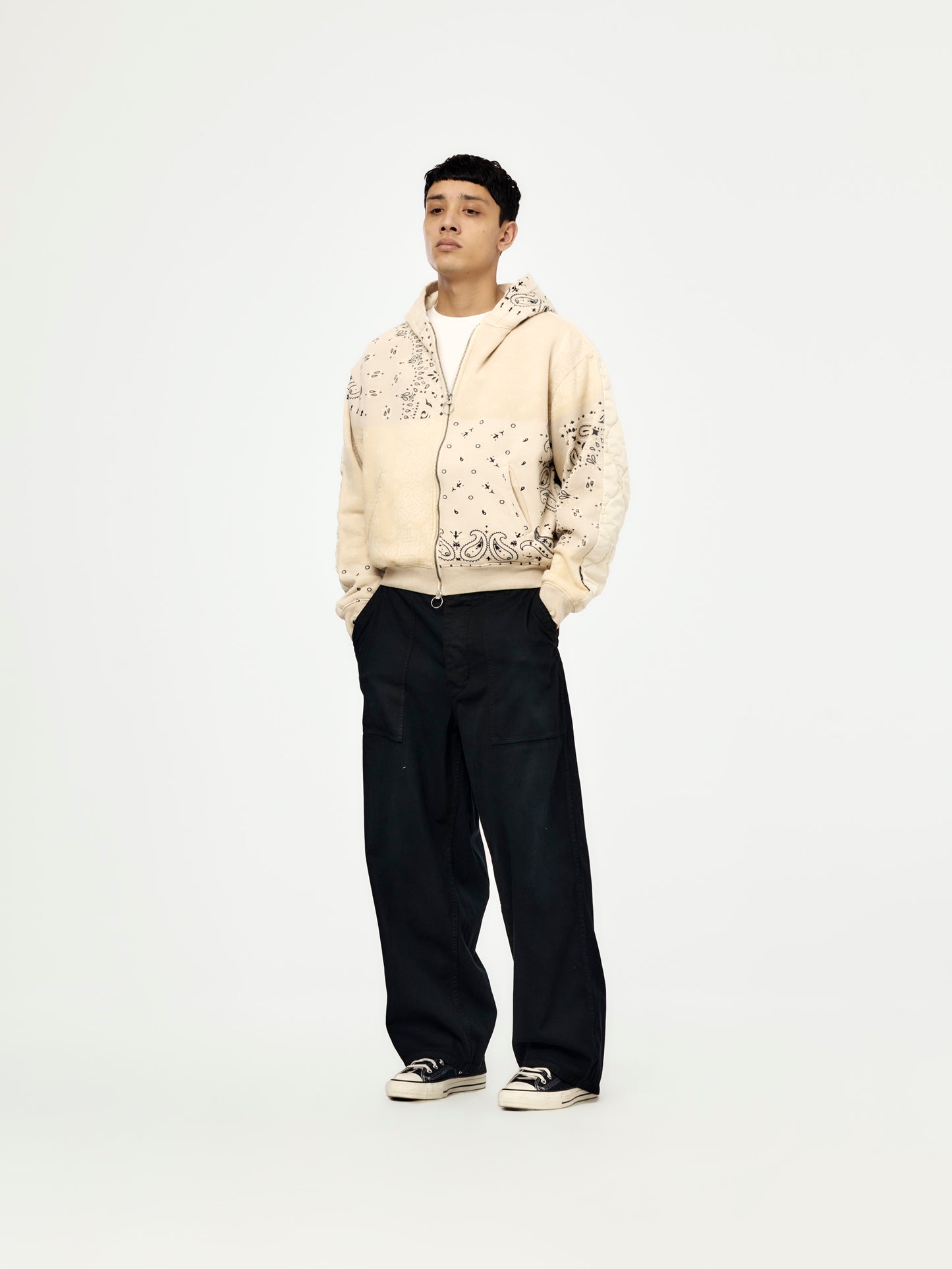 SWT Knit Bandana BIVOUAC Hooded Blouson (Ecru)