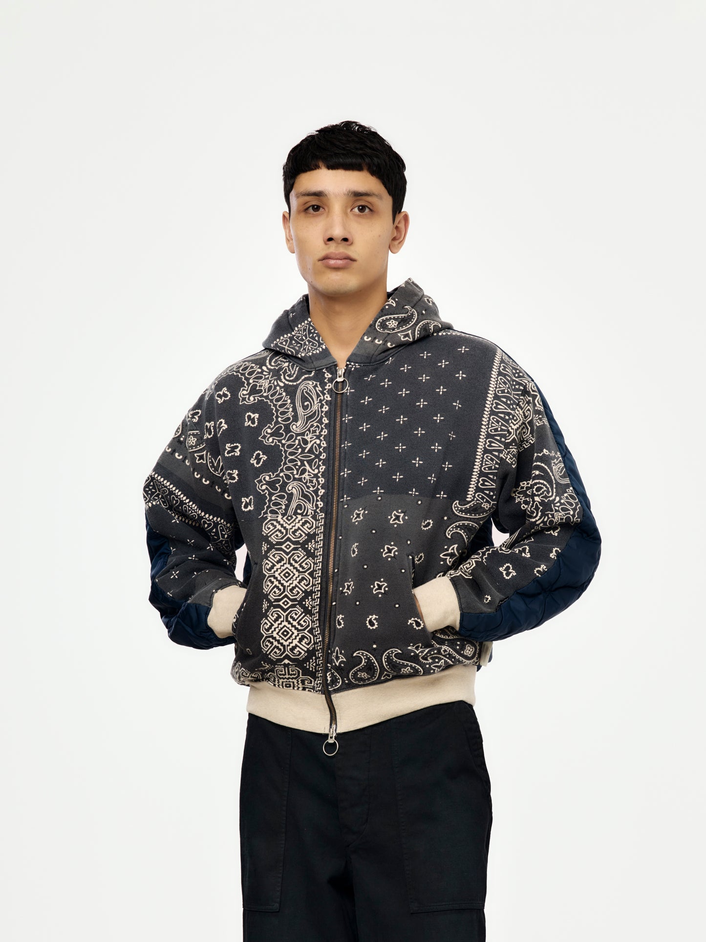 SWT Knit Bandana BIVOUAC Hooded Blouson (Black)
