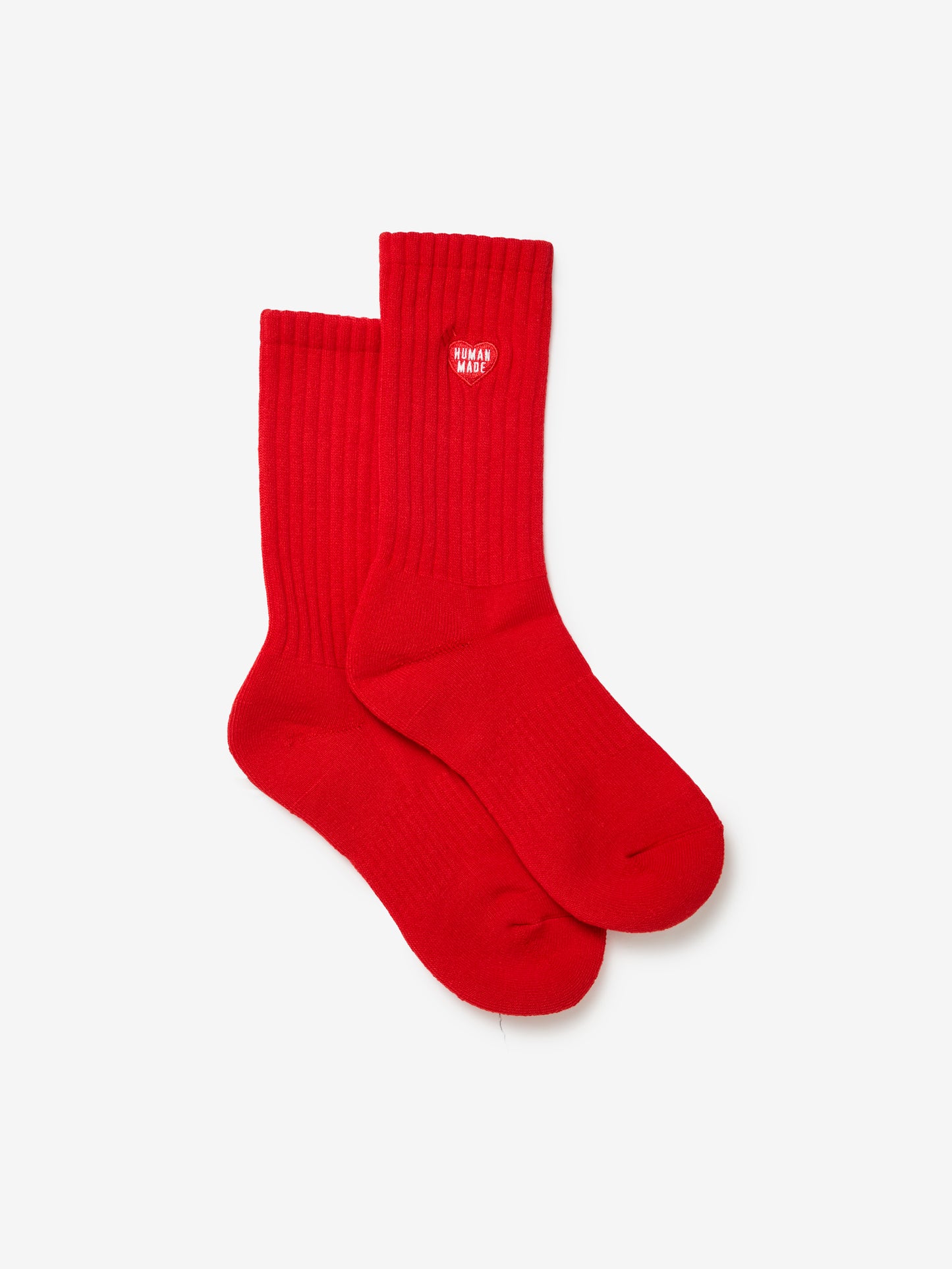 Heart Logo Pile Socks (Red)