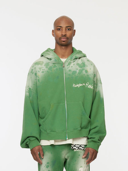 Gym Bag Zip Hoodie (Washed Green)