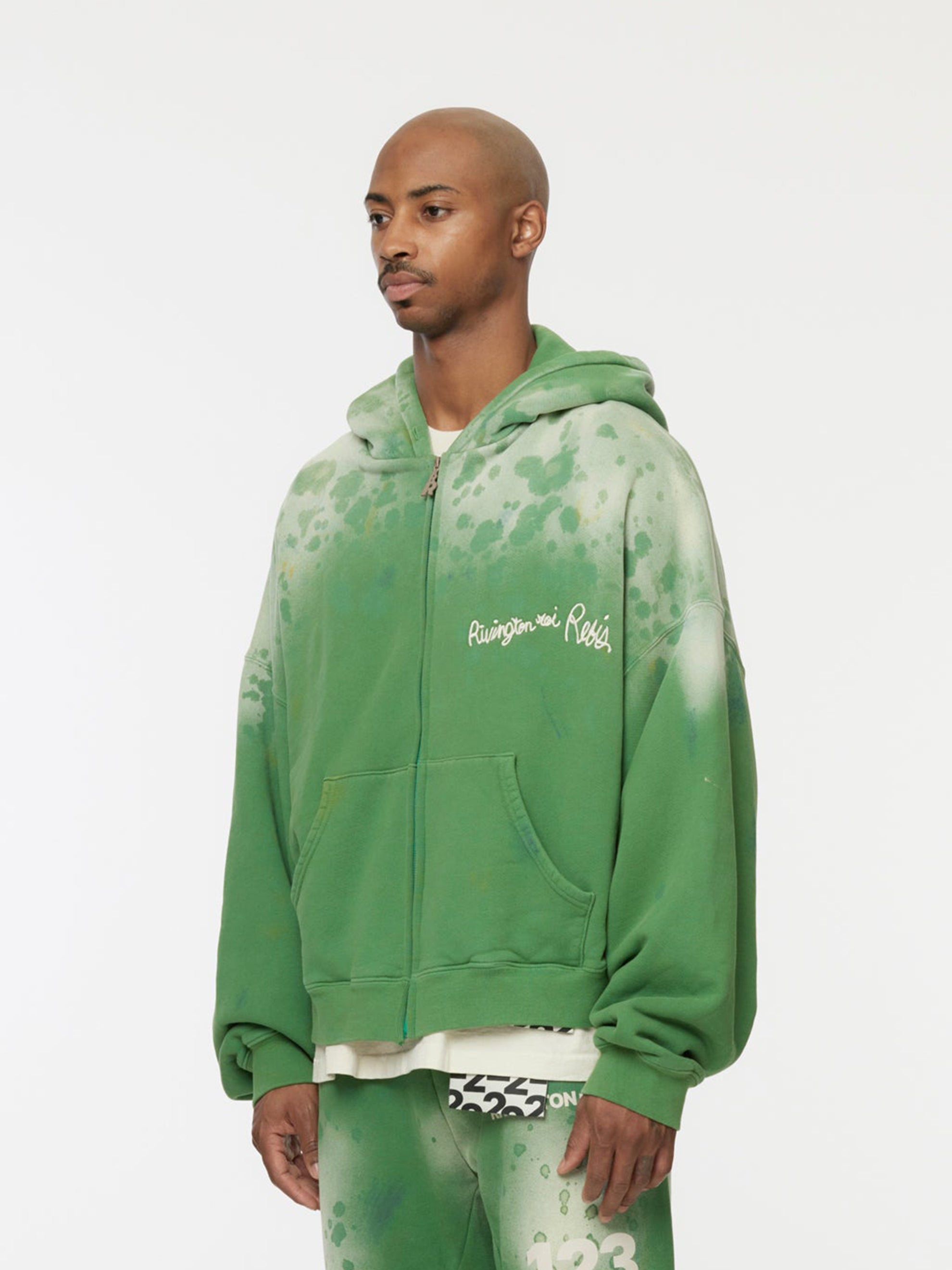 Gym Bag Zip Hoodie (Washed Green)