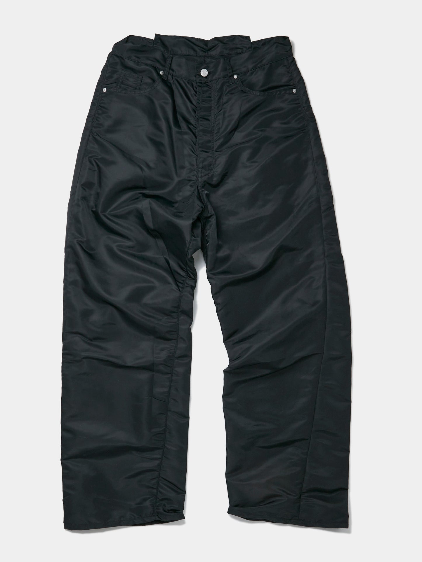 Wide Leg 5 Pocket Trouser (Black)