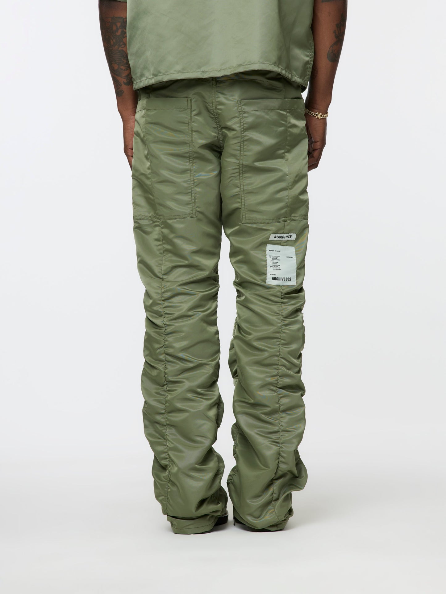 Shirred Kickflare Trousers