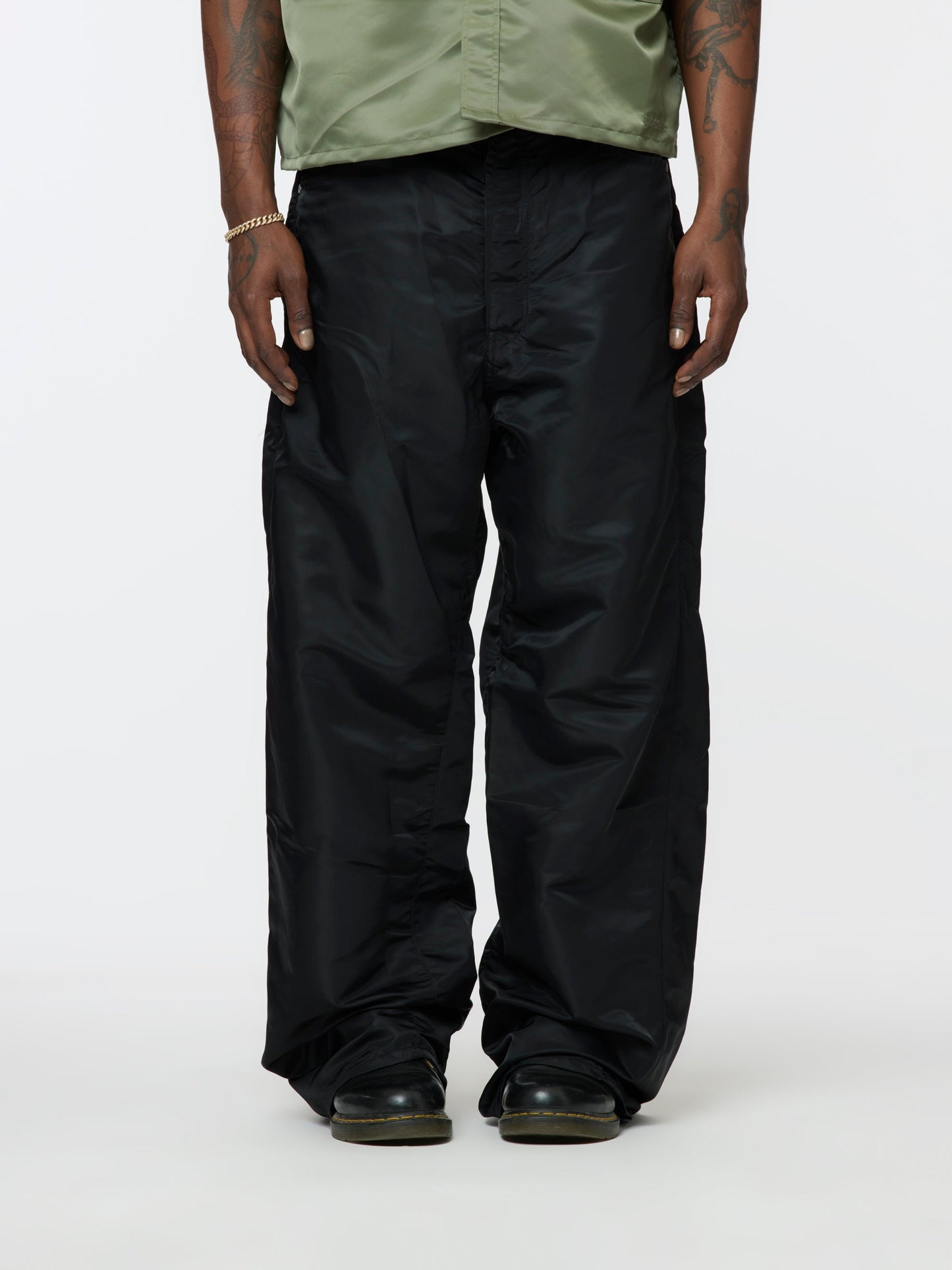 Wide Leg 5 Pocket Trouser (Black)